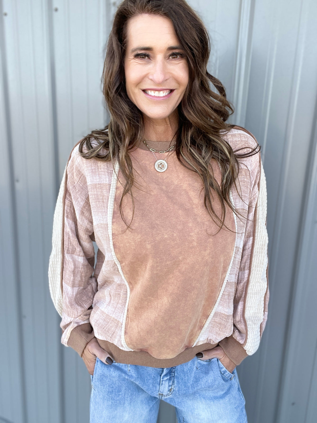 Oli & Hali That's For Sure Mineral Washed Oversized Pullover Top In 2 Colors *Final Sale*