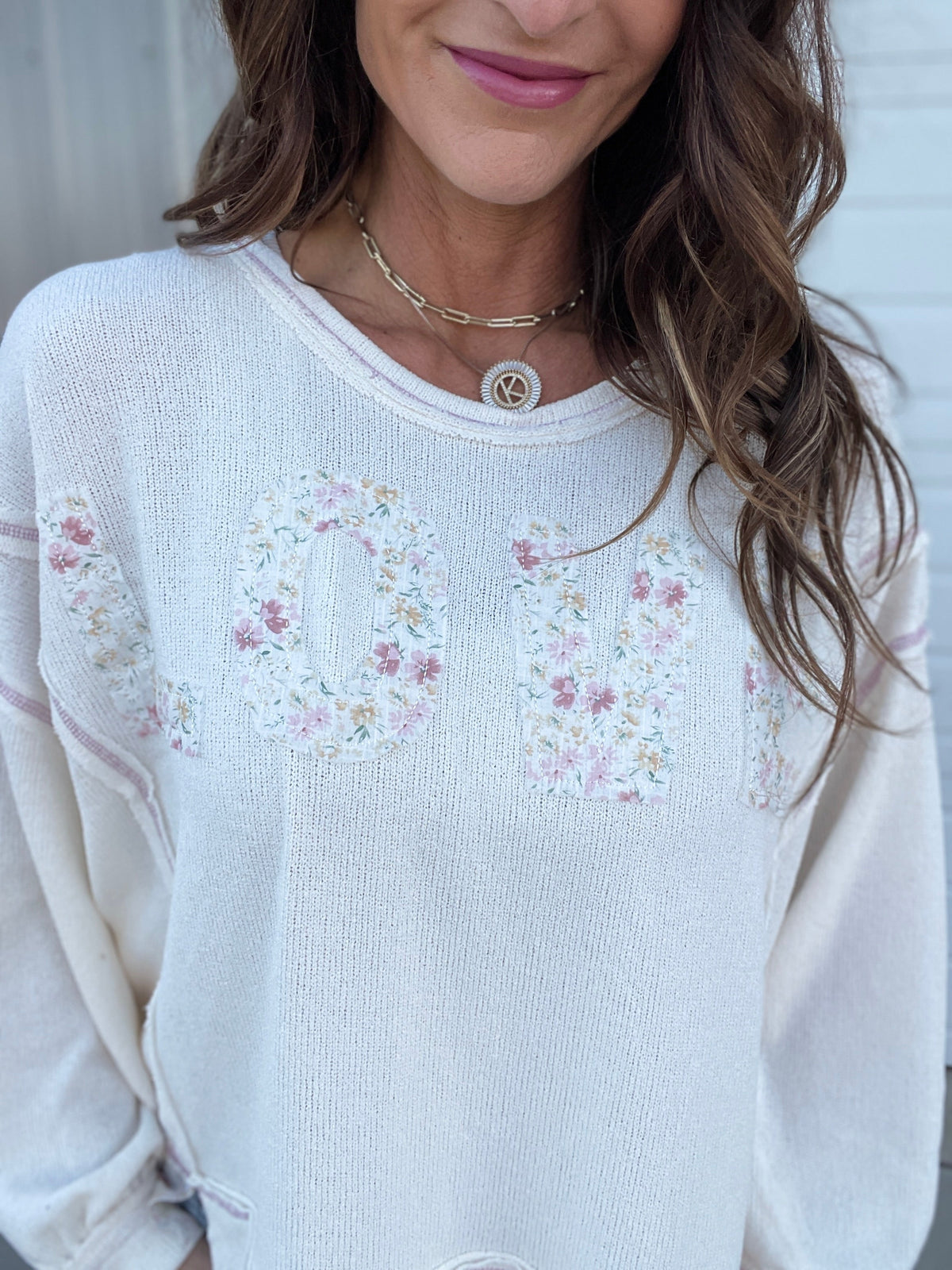 POL Love In Every Way Long Sleeve Love Patch Top In 2 Colors *Final Sale*