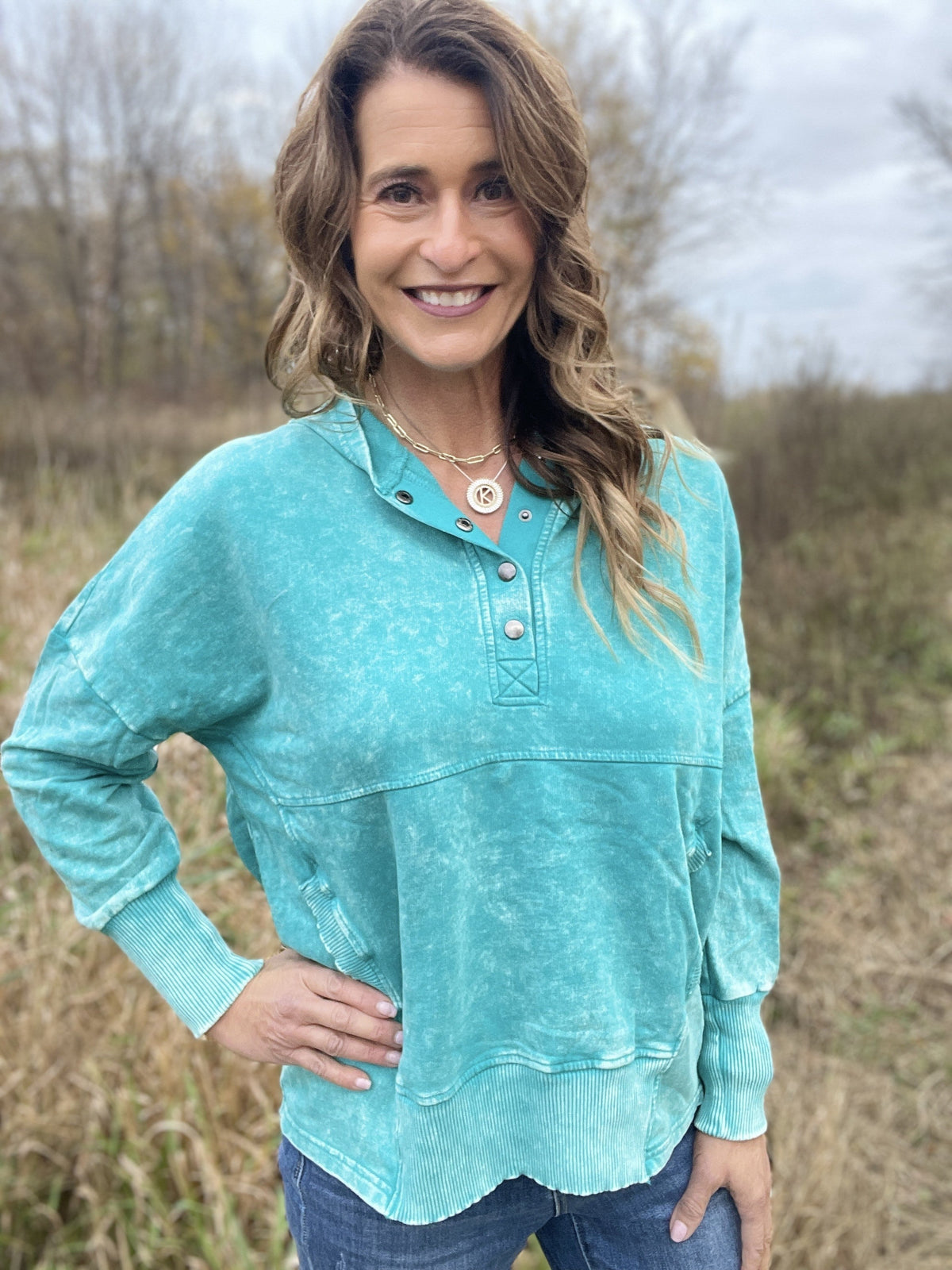 Casual Occasions Acid Wash Kangaroo Pocket Hoodie In 4 Colors *Final Sale*