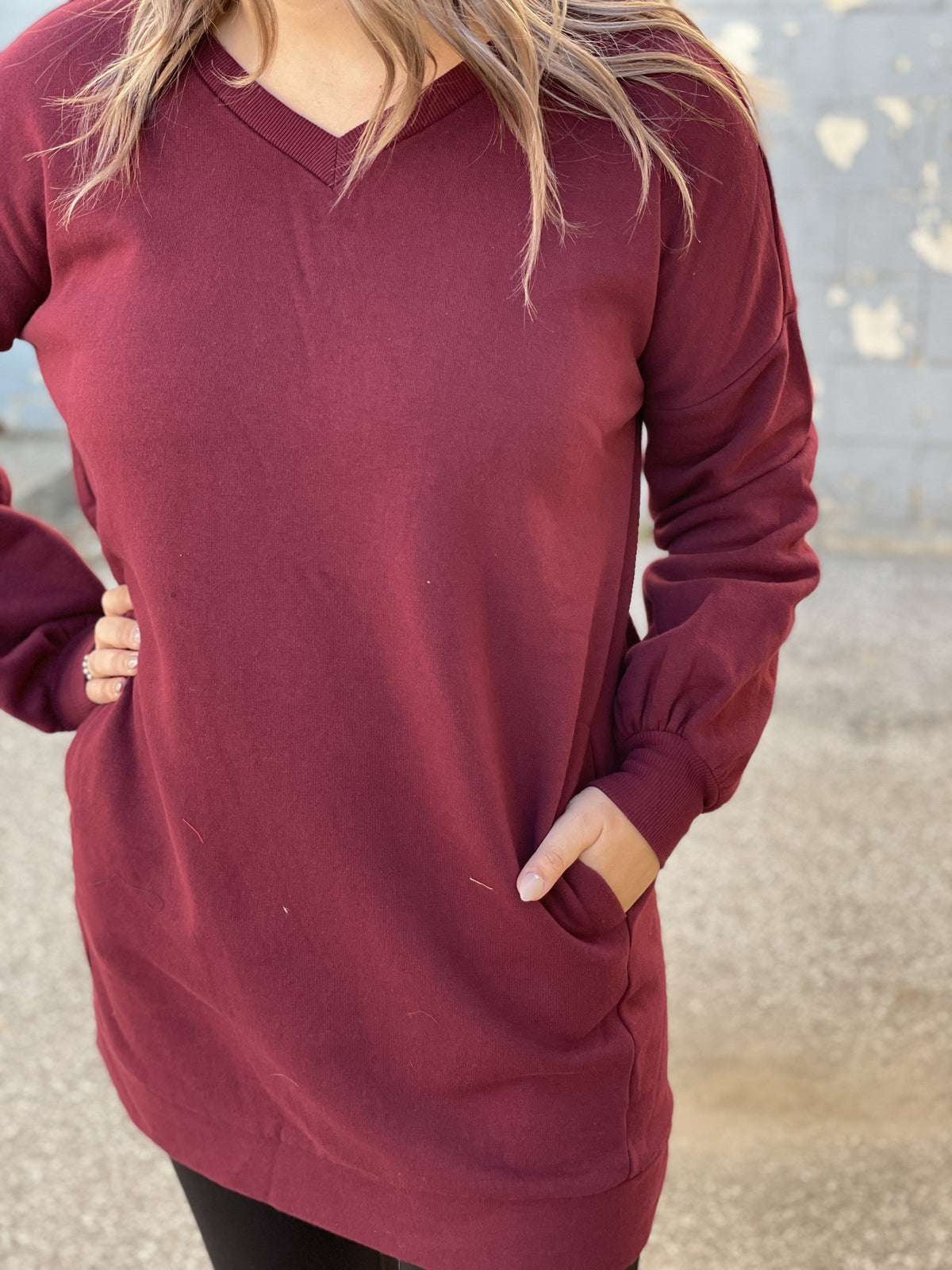 Newest Obsession Burgundy Sweatshirt *Final Sale*
