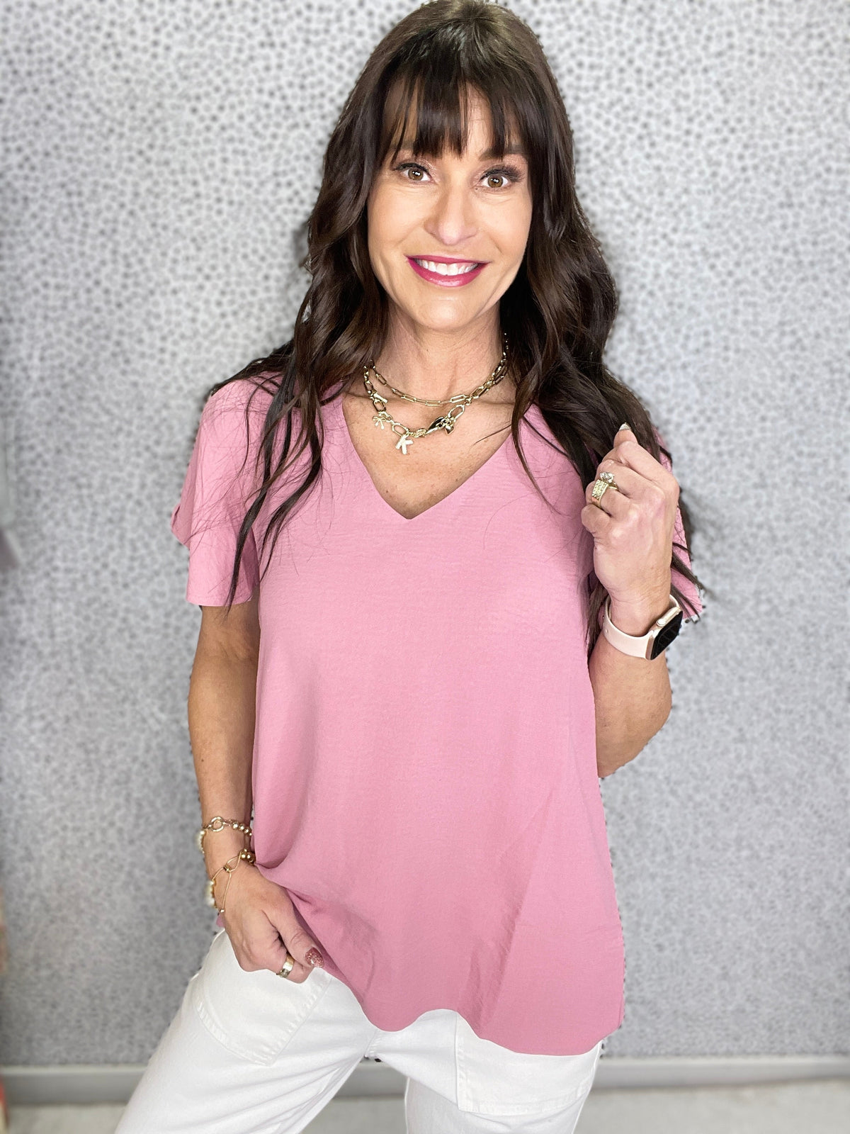 Keep Your Cool Flutter Sleeve V Neck In 4 Colors *Final Sale*
