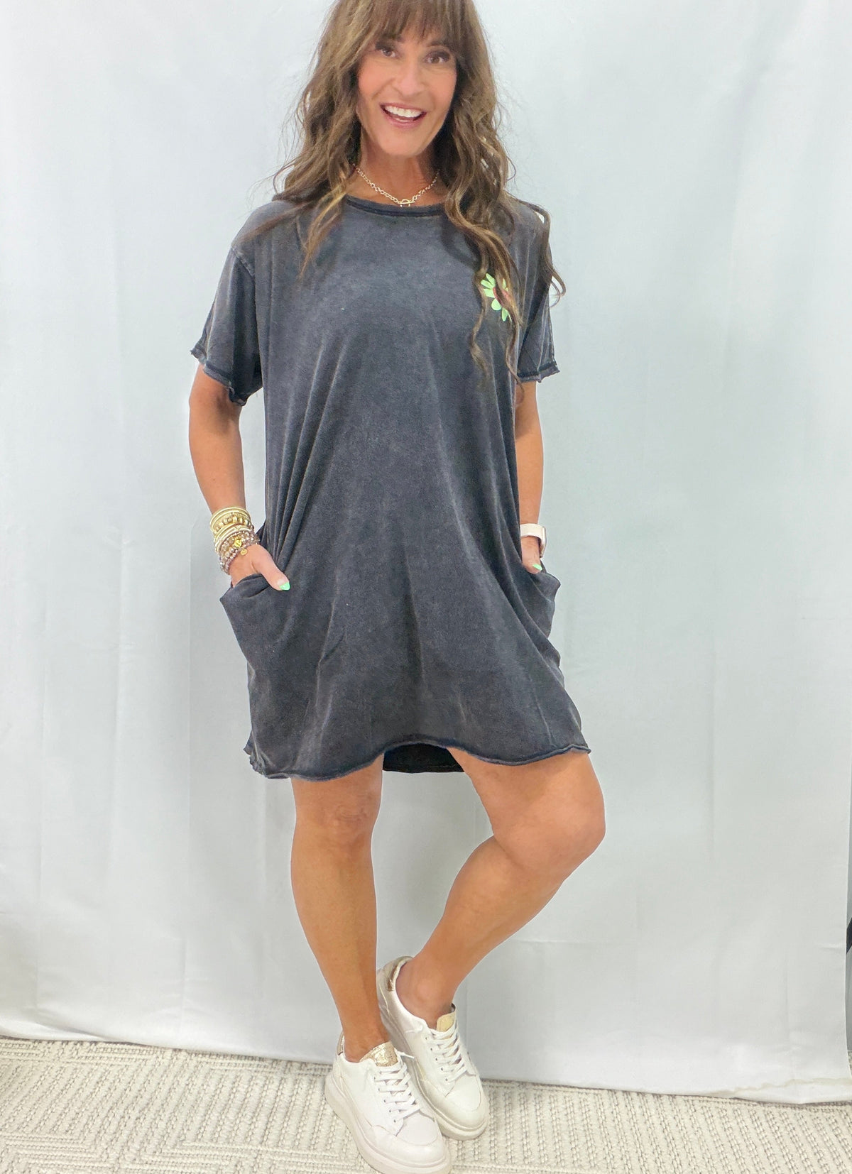 Just A Little Extra Floral Print Tunic Dress In 3 Colors