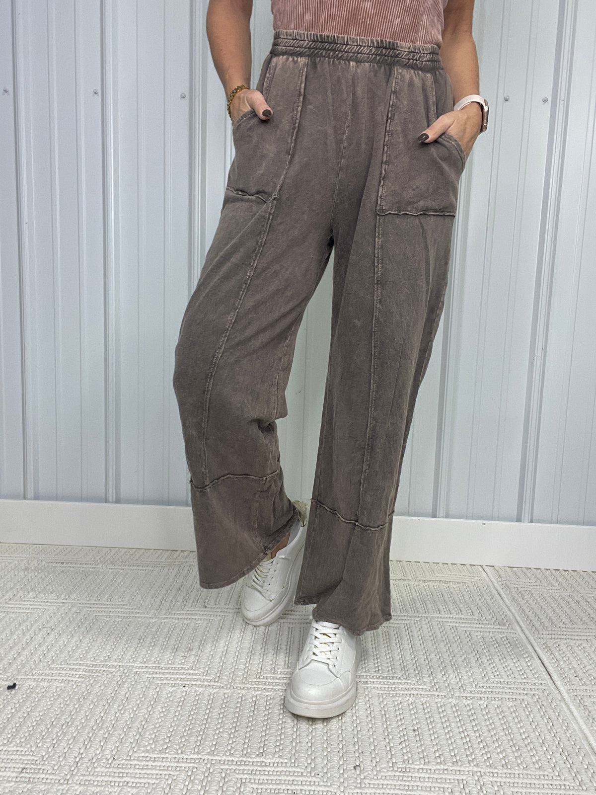 Something Right Mineral Washed Pants In 3 Colors