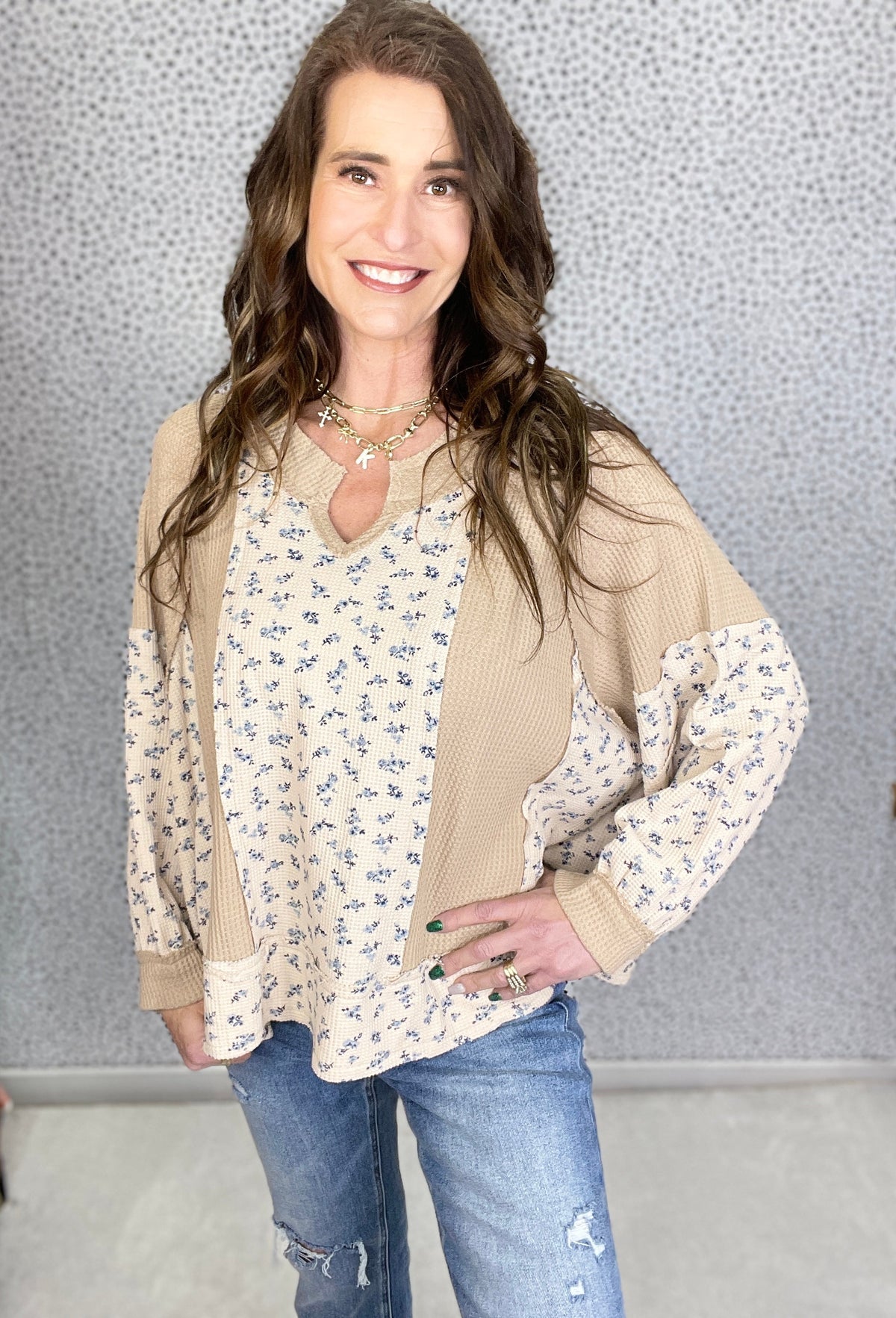 POL Connect With You Balloon Sleeves Oversized Top In 2 Colors