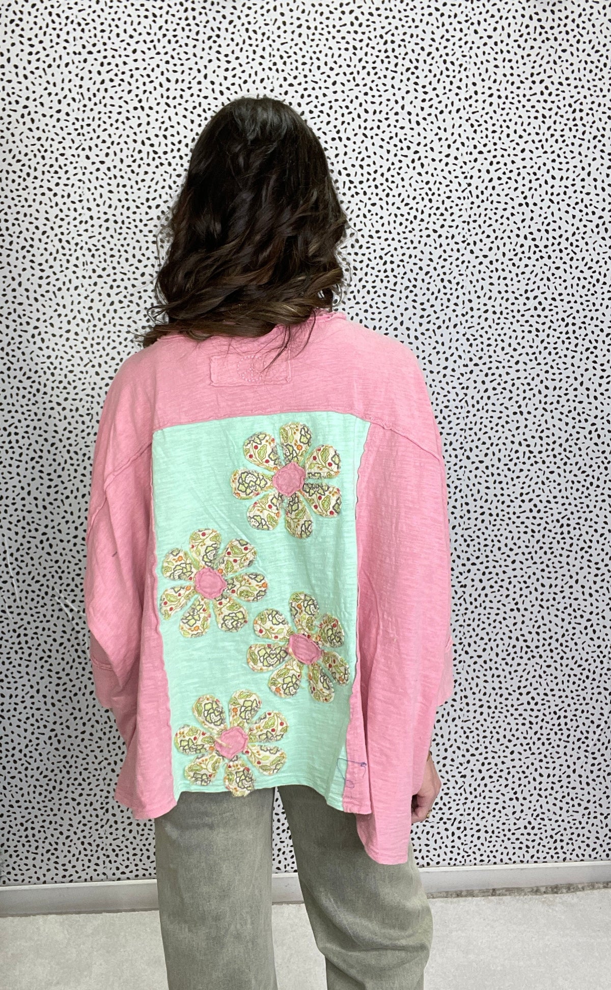 Groovy Petals Flower Patch Drop Shoulder Top In 2 Colors *Final Sale*