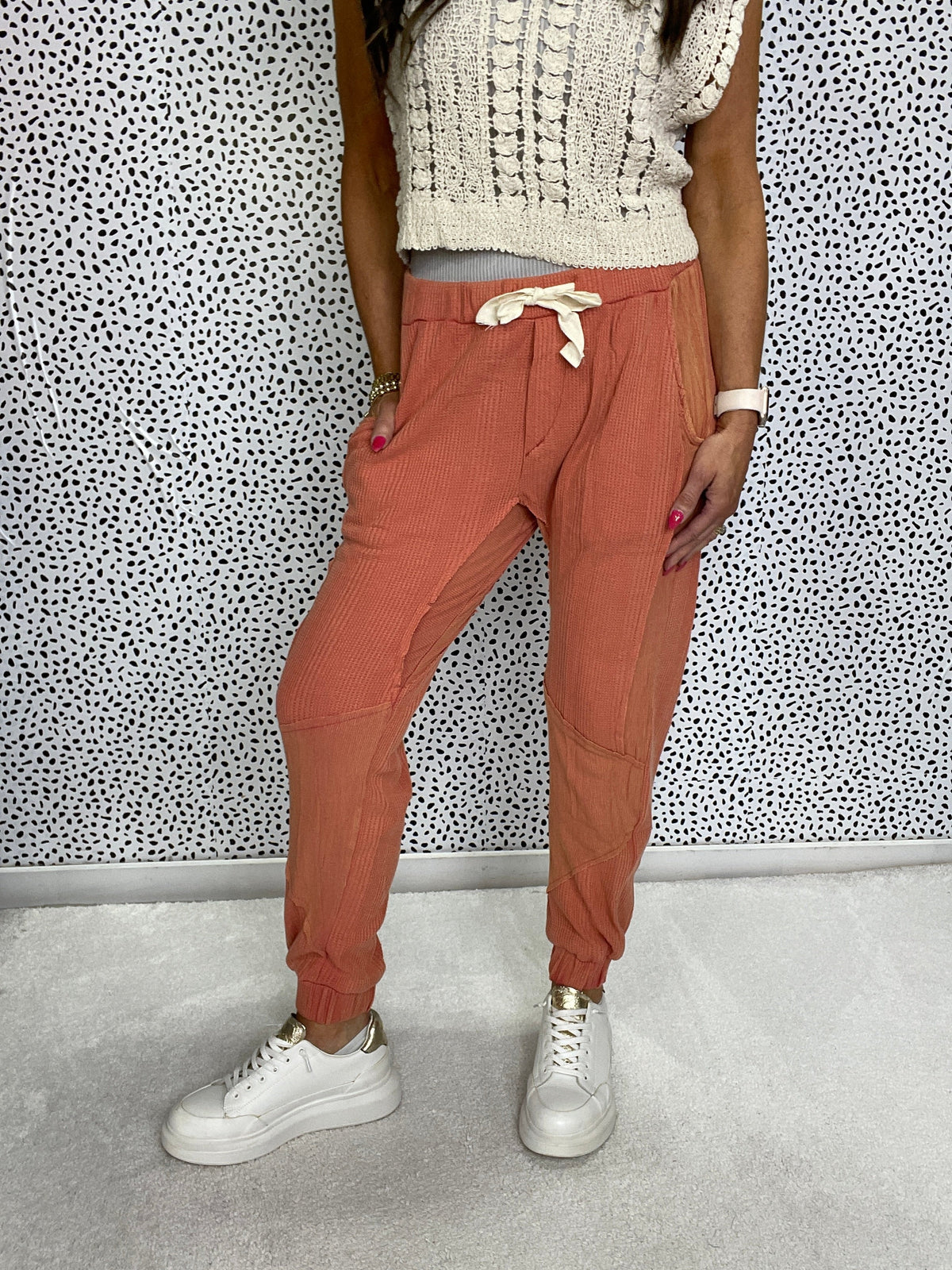POL Where Are We Going Lightweight Thermal Drawstring Pants *Final Sale*