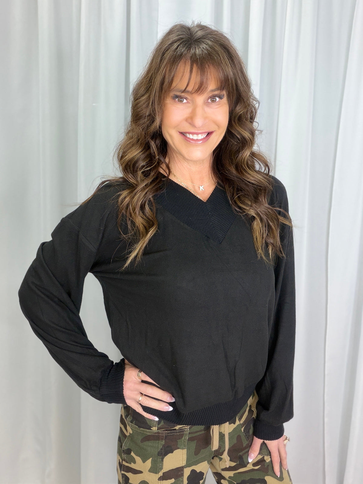 Love Me Deeply Brushed V-Neck Top In 3 Colors *Final Sale*