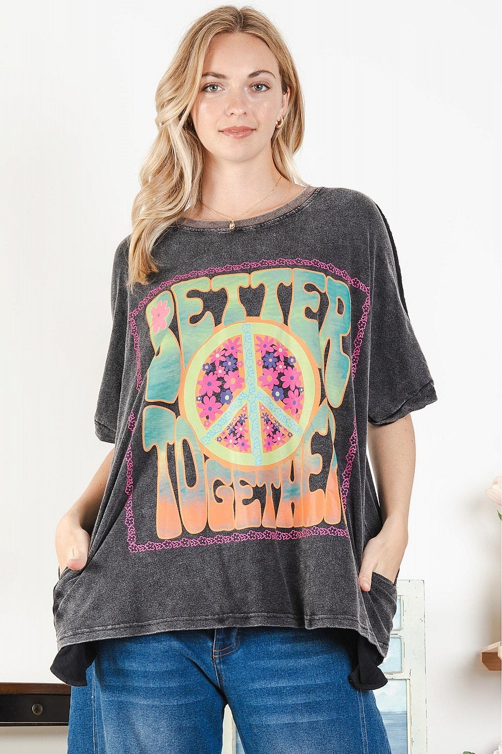 Better Together Peace Top In 2 Colors
