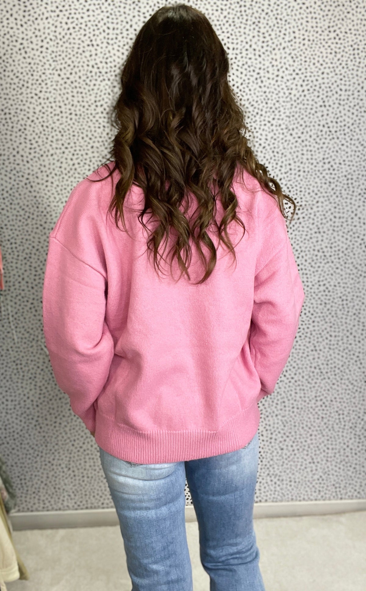 Heart Me Pink And Black Sweater