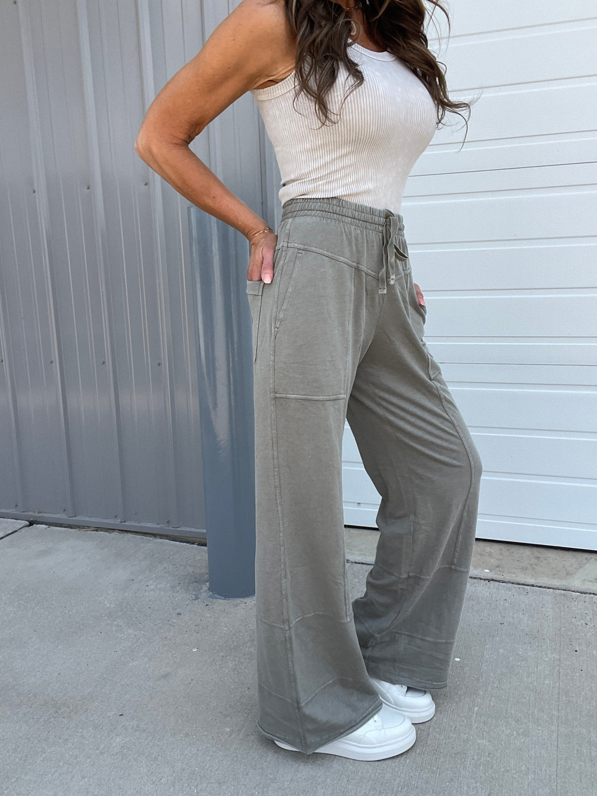 The Great Getaway Relaxed Mineral Washed Stretch Cotton Pants