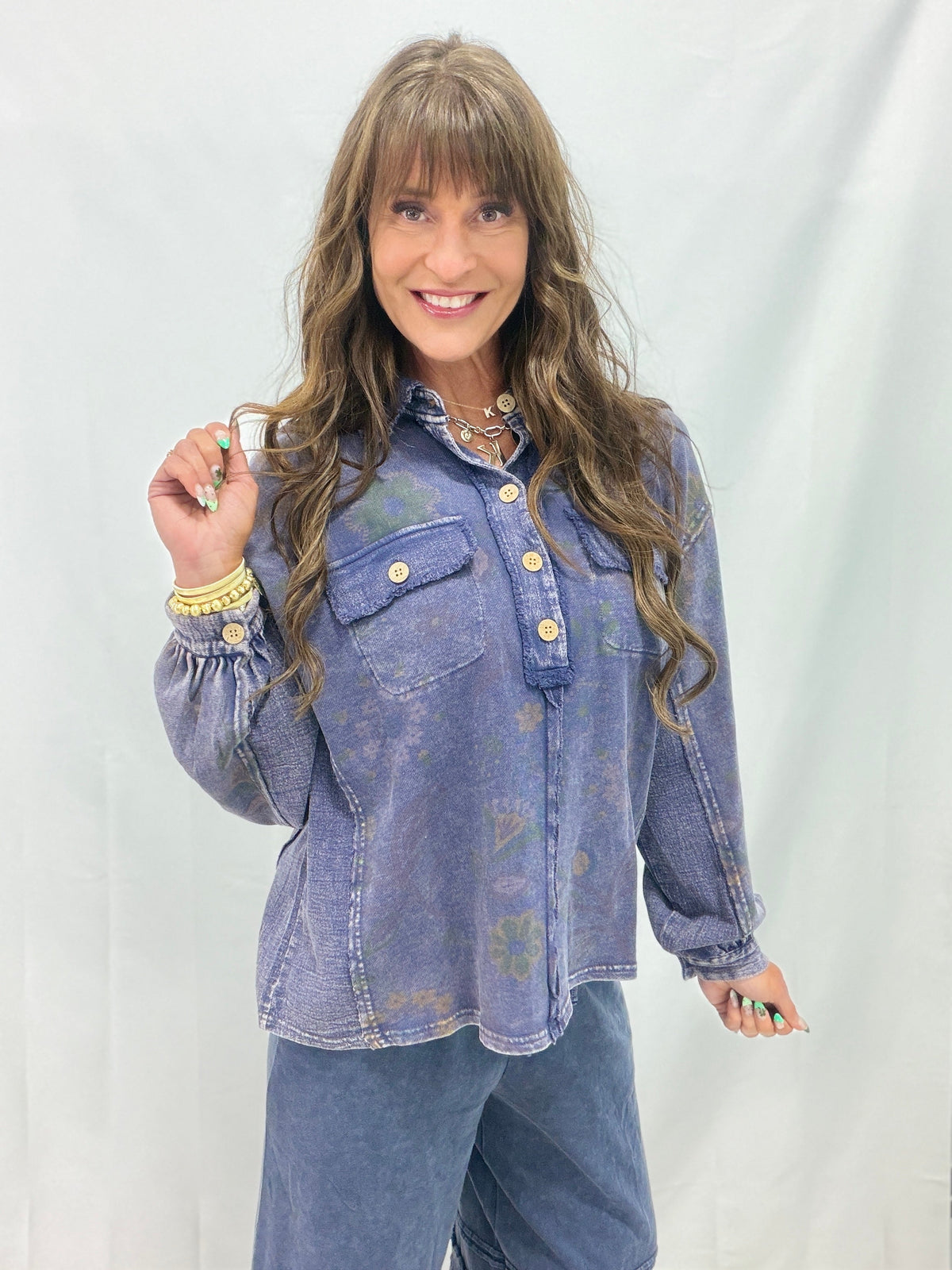 Wildflower Whisper Mineral Wash Top In 6 Colors