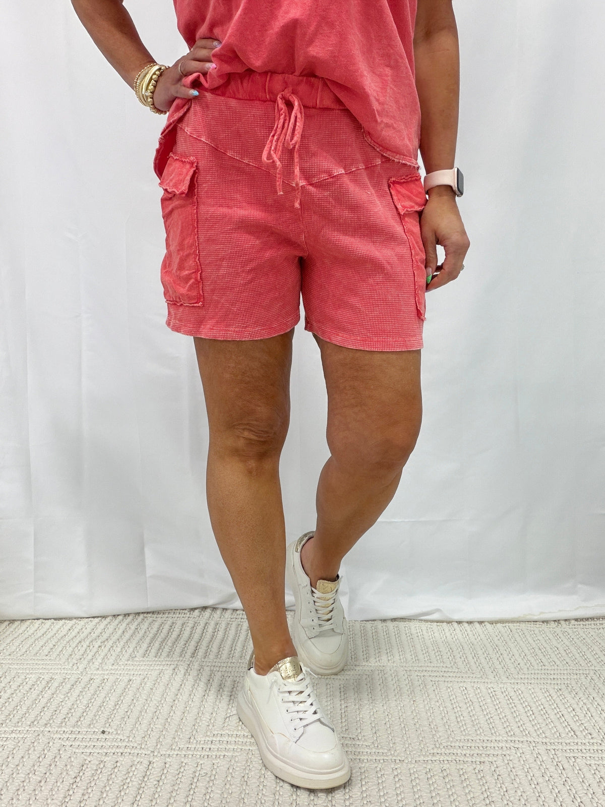 Waffle Cargo Shorts in 3 Colors