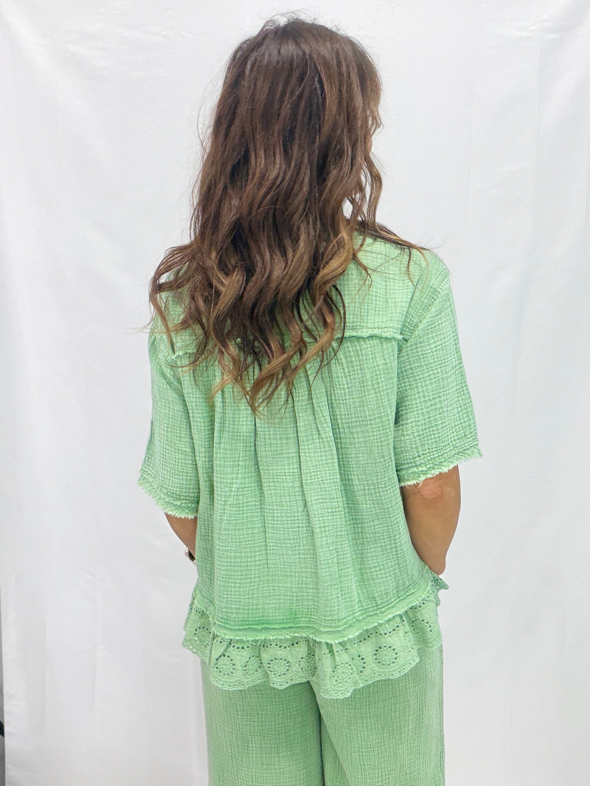 Calming Myself Button Down Top In 3 Colors