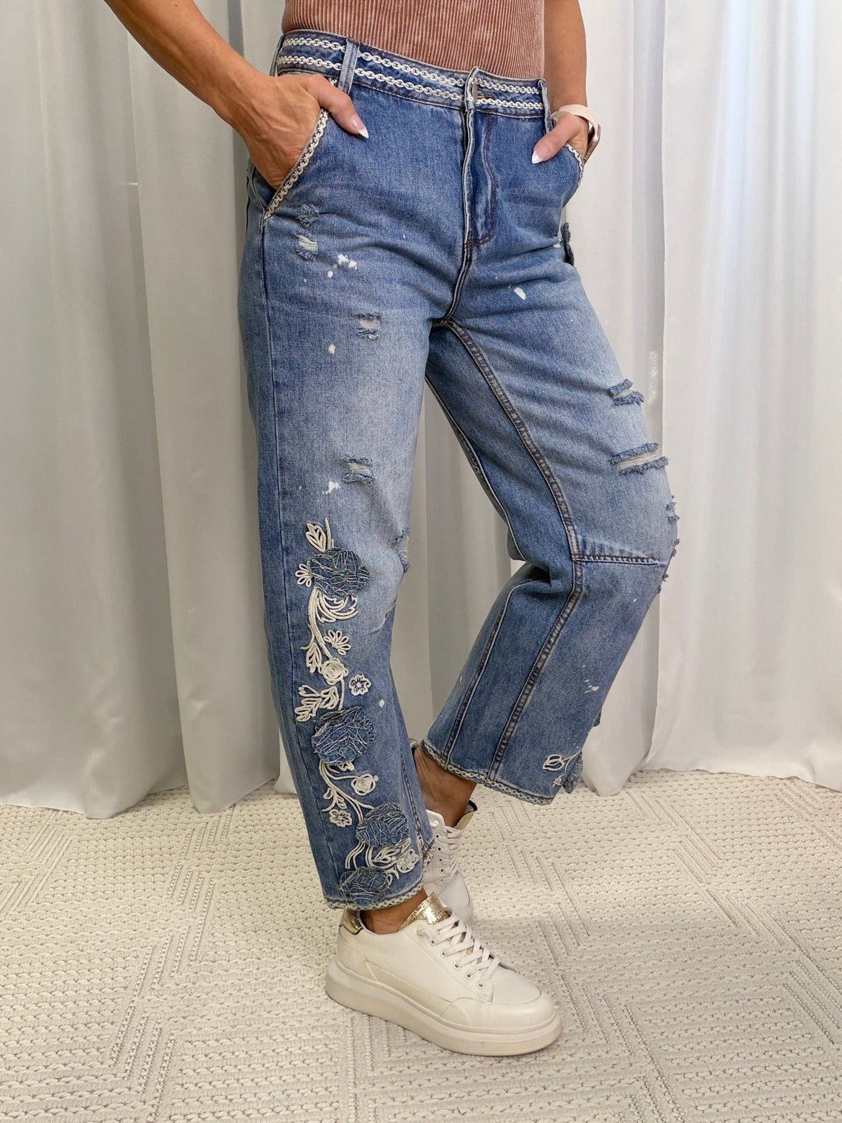 Oli & Hali Denim Daydream Wide Leg Jeans In Denim