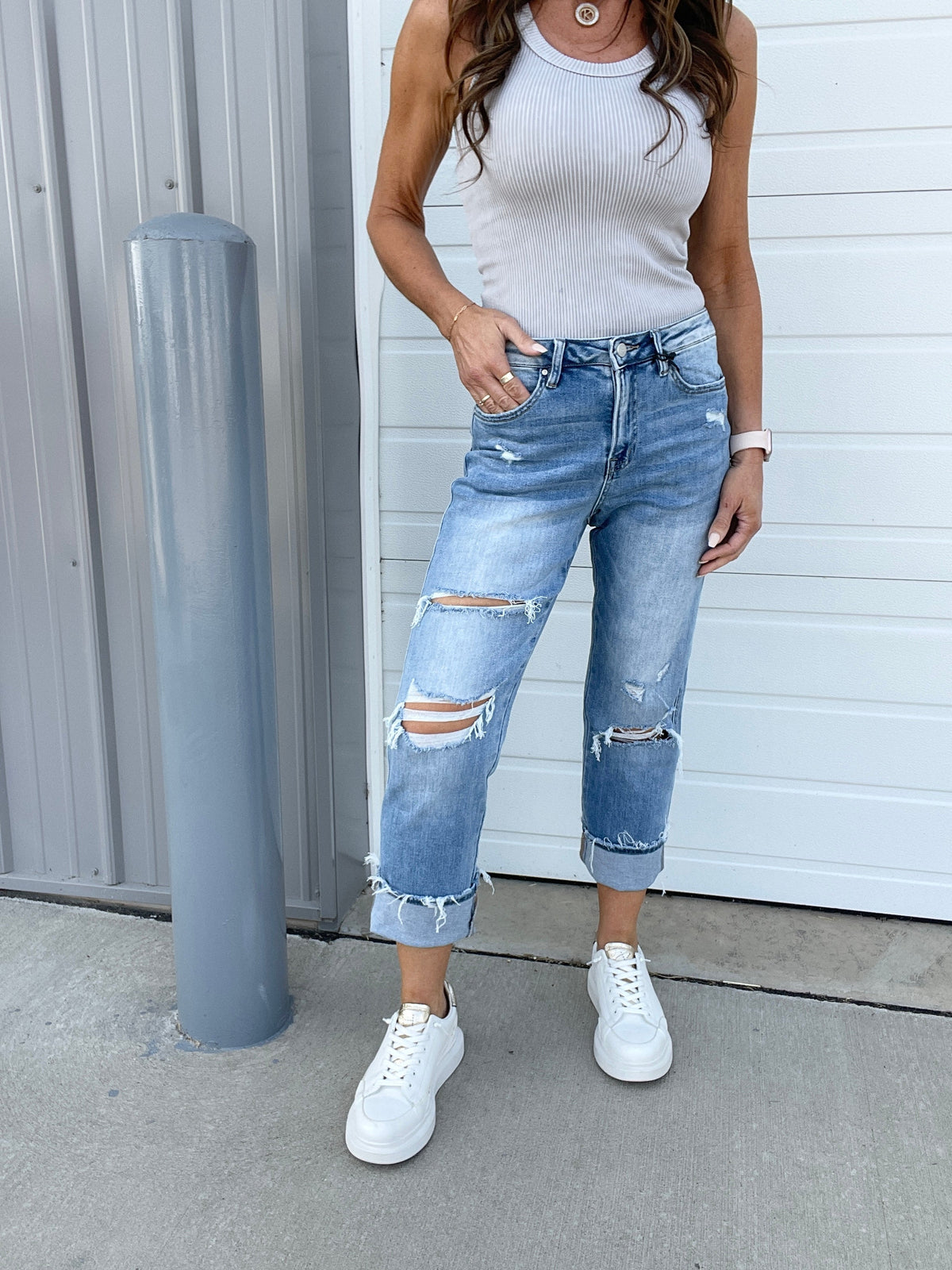 Mica Terri High Rise Straight Jeans 261 In Azul