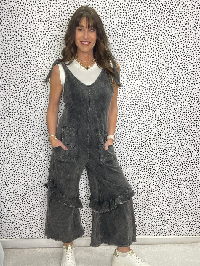 Chic Moments Mineral Wash Jumpsuit In 2 Colors *Final Sale*