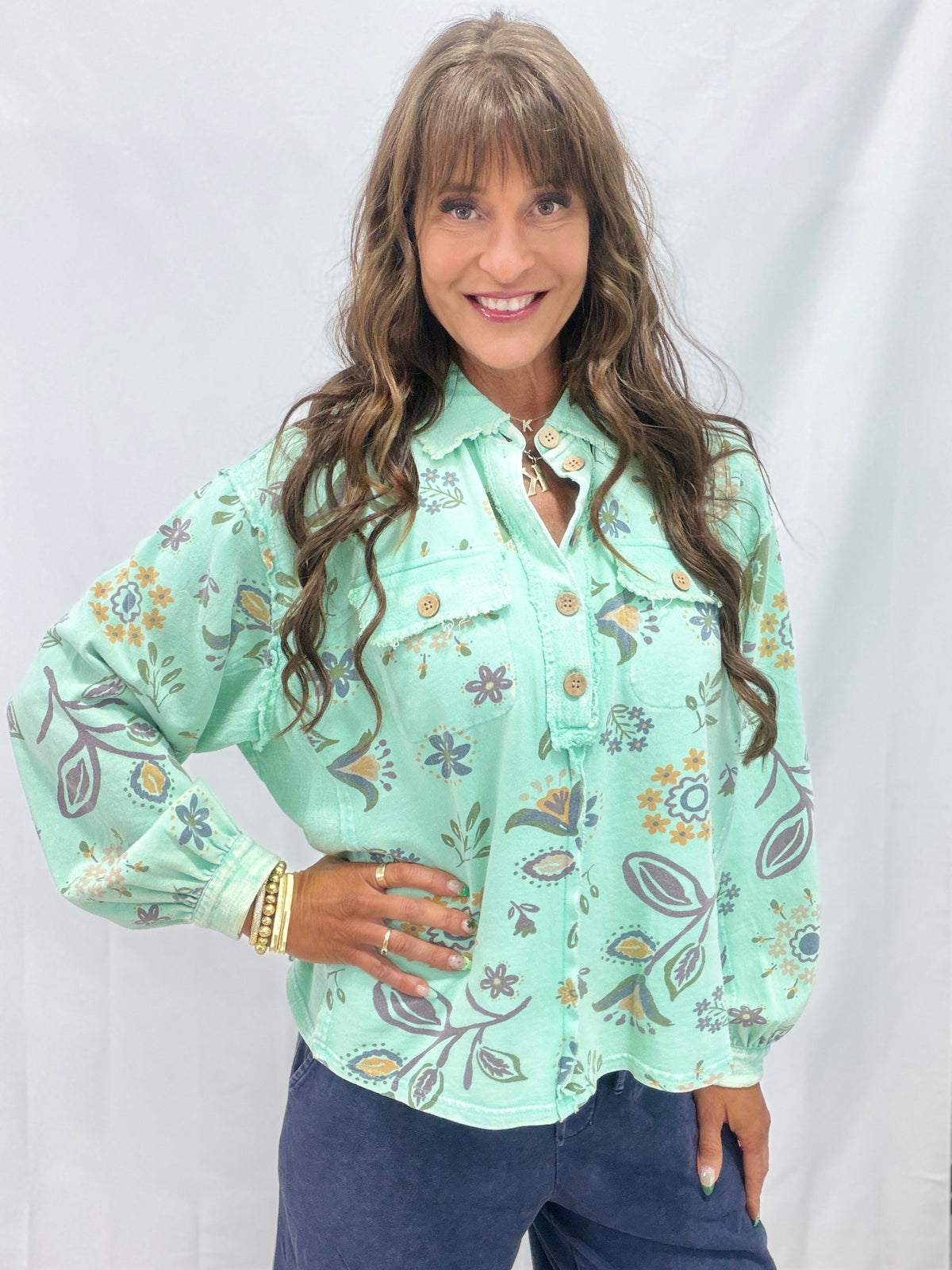 Wildflower Whisper Mineral Wash Top In 6 Colors