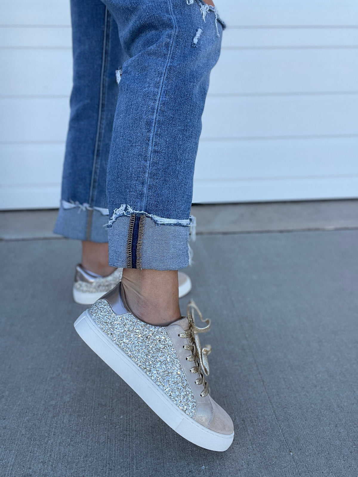 Corkys Dazzle Sneaker In Gold *Final Sale*
