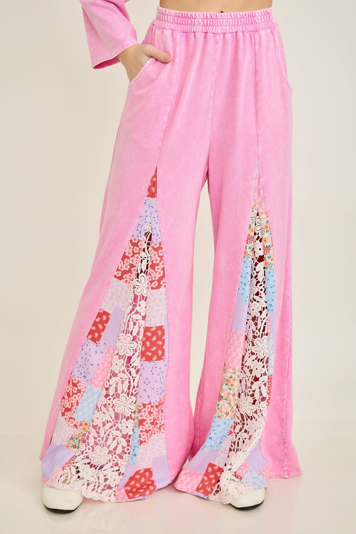 Don't Want To Miss Out Patchwork Floral Pants In 2 Colors *Final Sale*