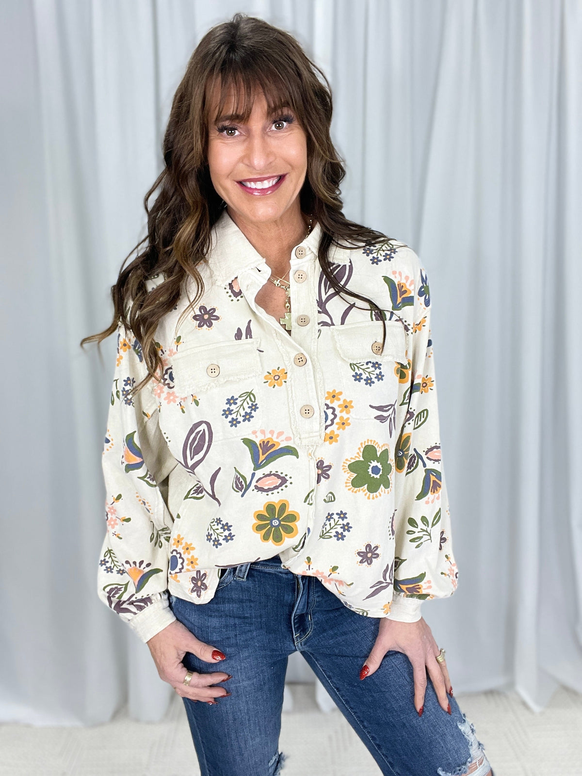 Wildflower Whisper Mineral Wash Top In 6 Colors