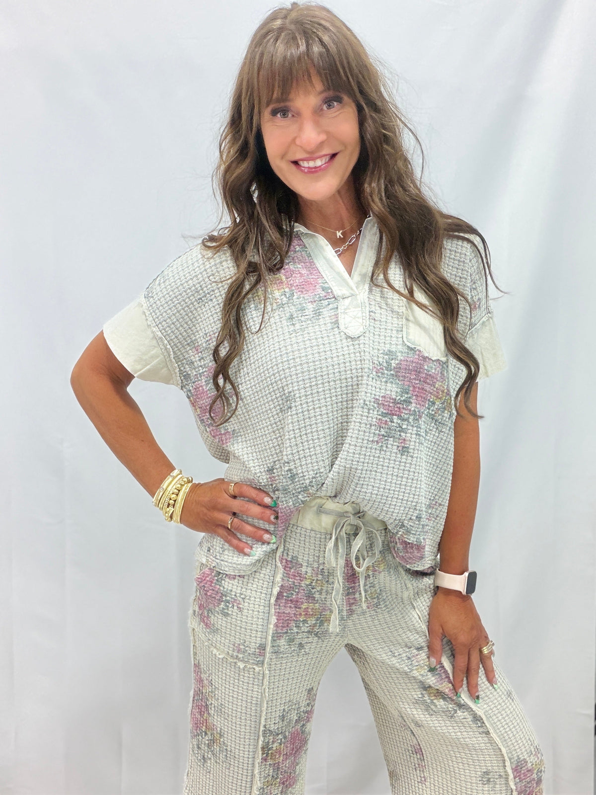 Soft Bloom Waffle Knit Top in 2 Colors