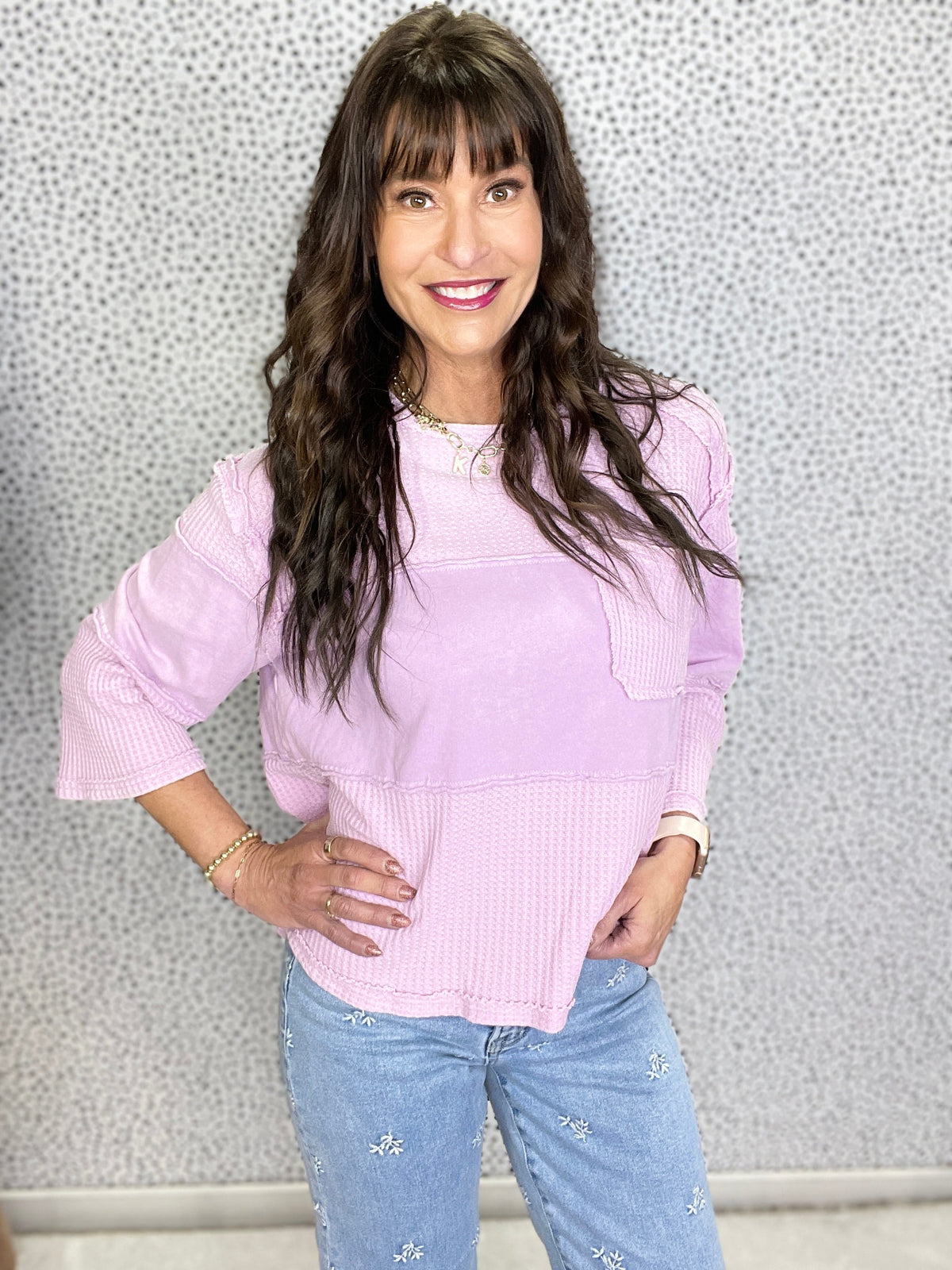 Something To Say Cotton Thermal Knit Top In 5 Colors *Final Sale*