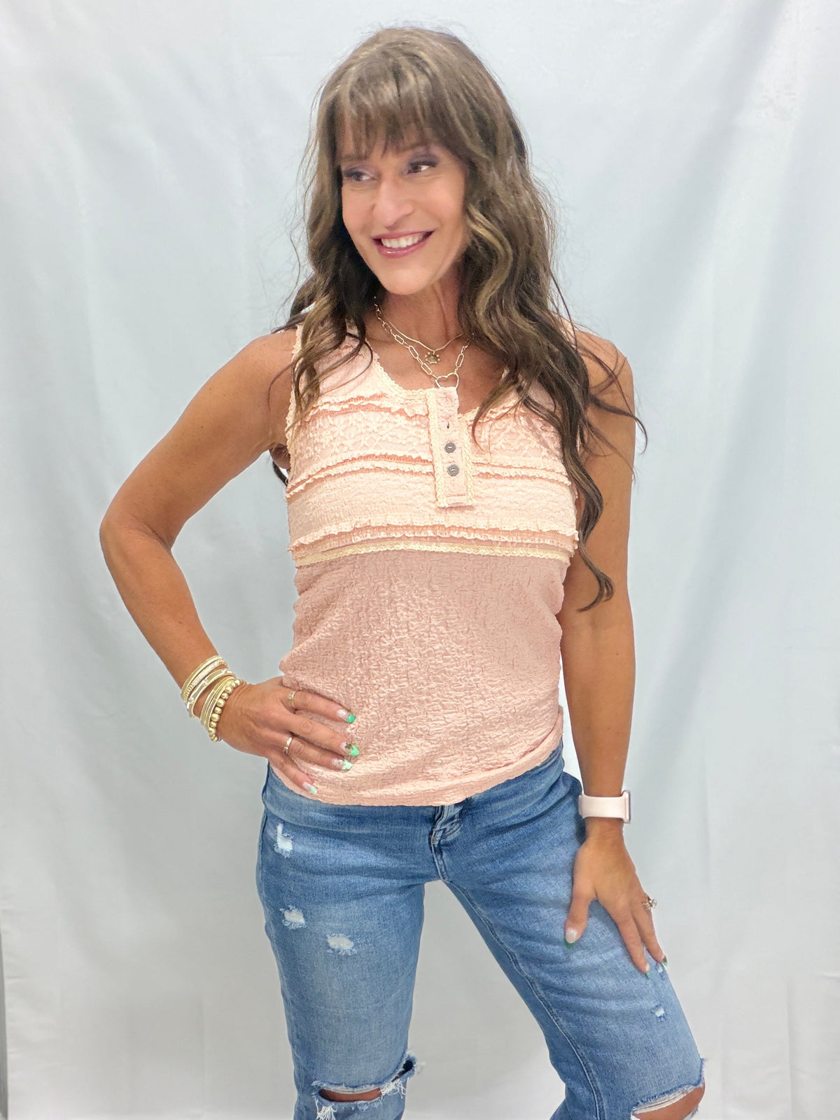 POL Lace Whisper Knit Top in 3 Colors