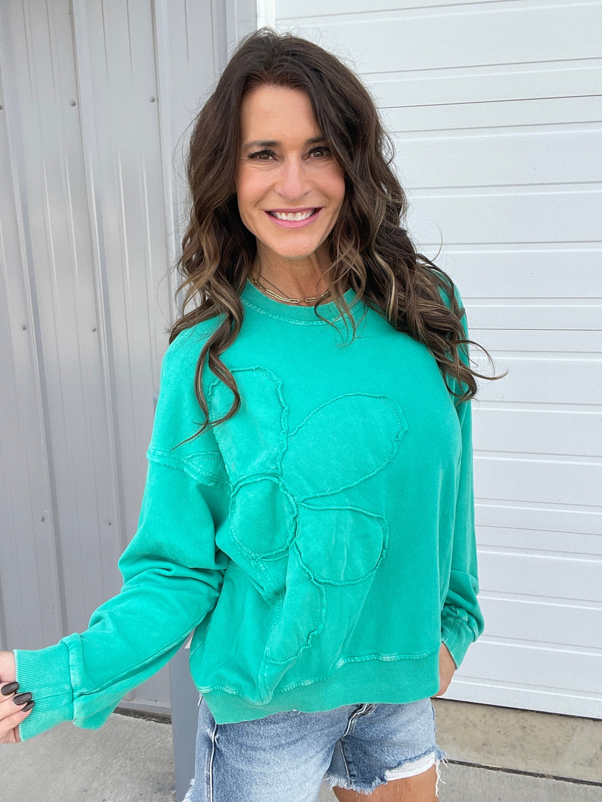 Petal Power Terry Knit Pullover Top In 15 Colors