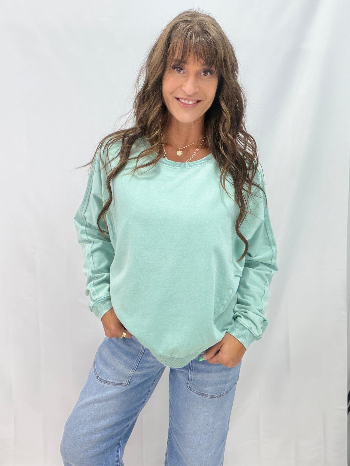 Shooting Star Terry Knit Top In 3 Colors *Final Sale*