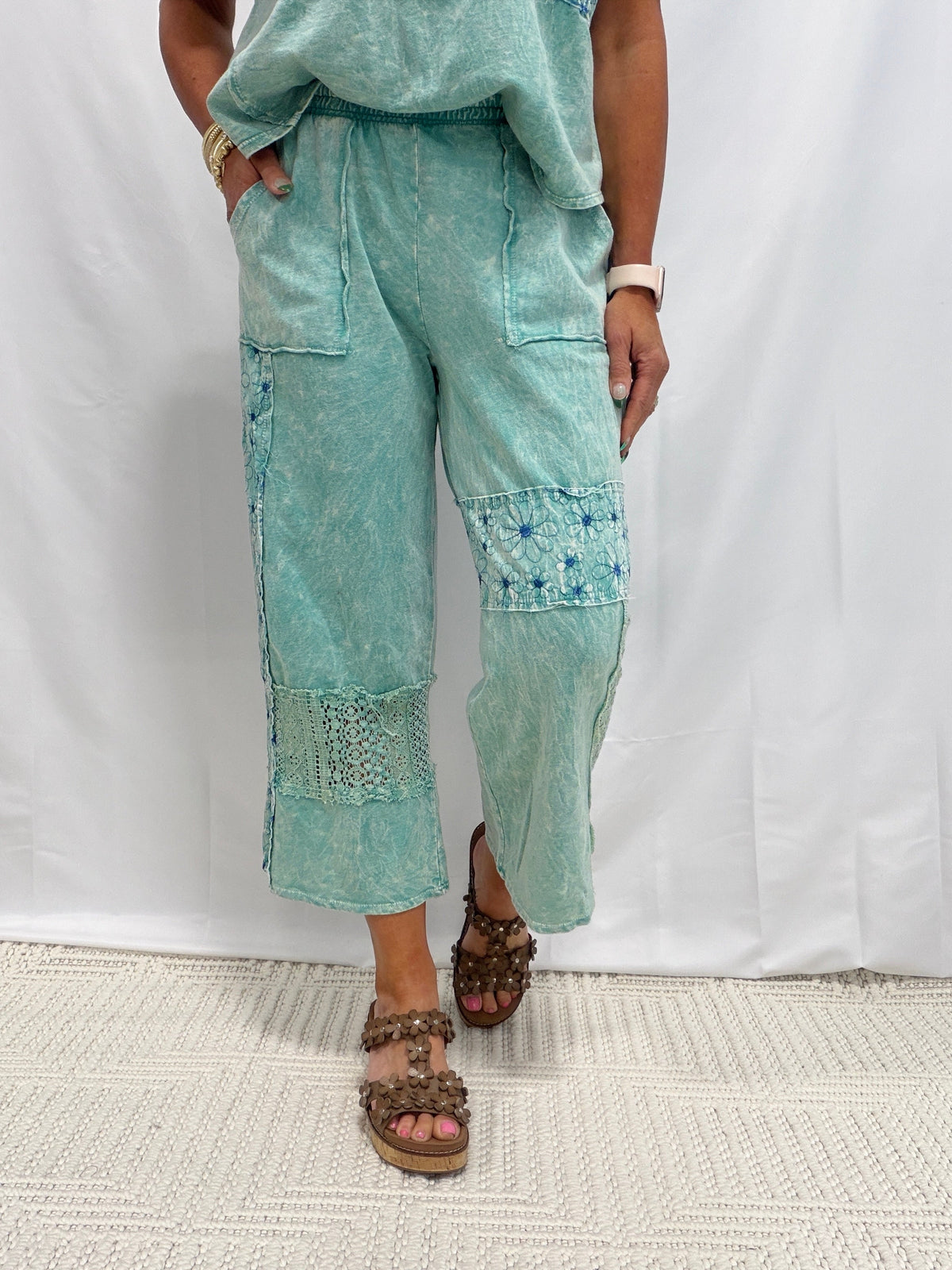 Spring Calls Patched Boho Pants In 3 Colors