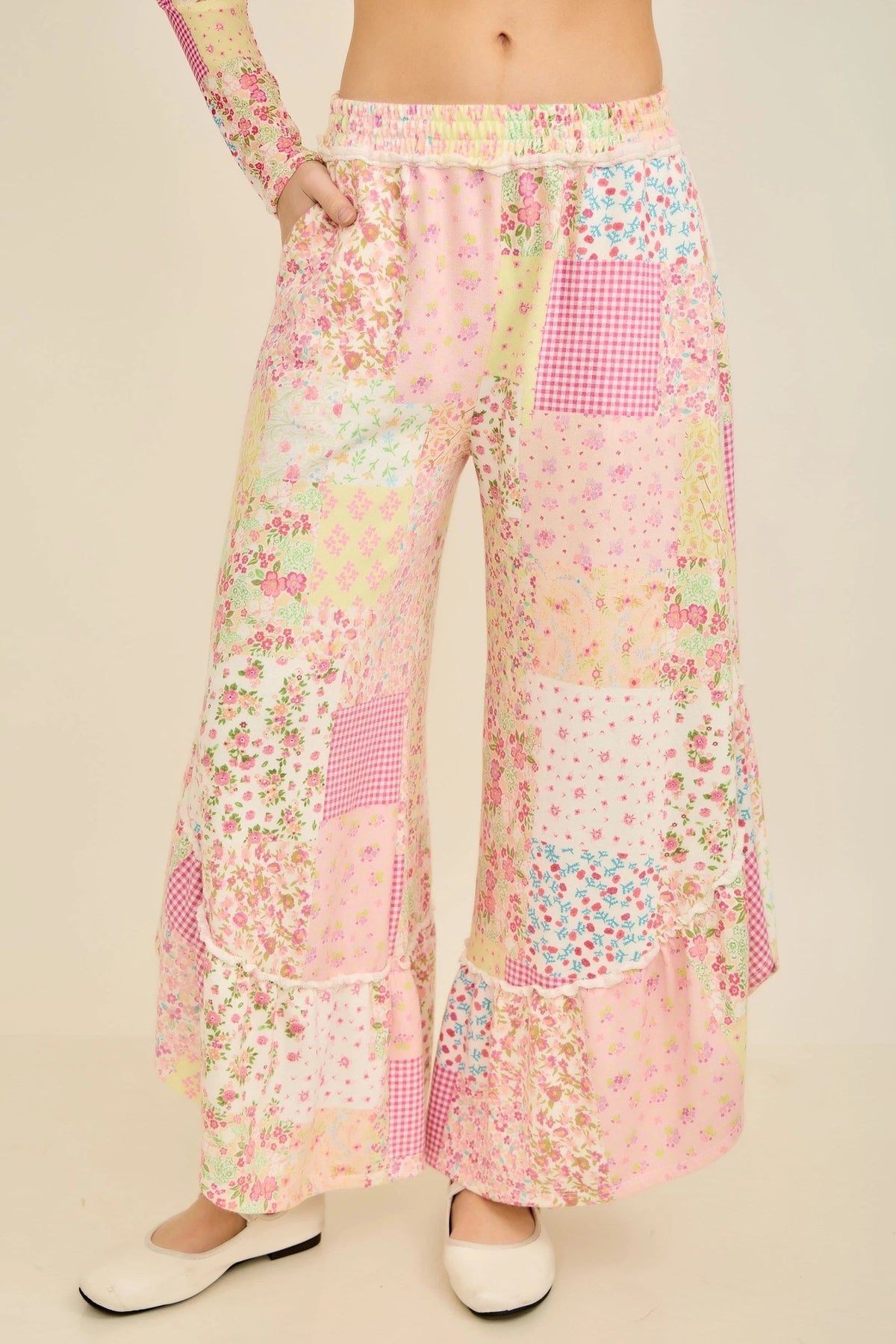 Spring Picnic Patch Ruffle Pants In 2 Colors *Final Sale*