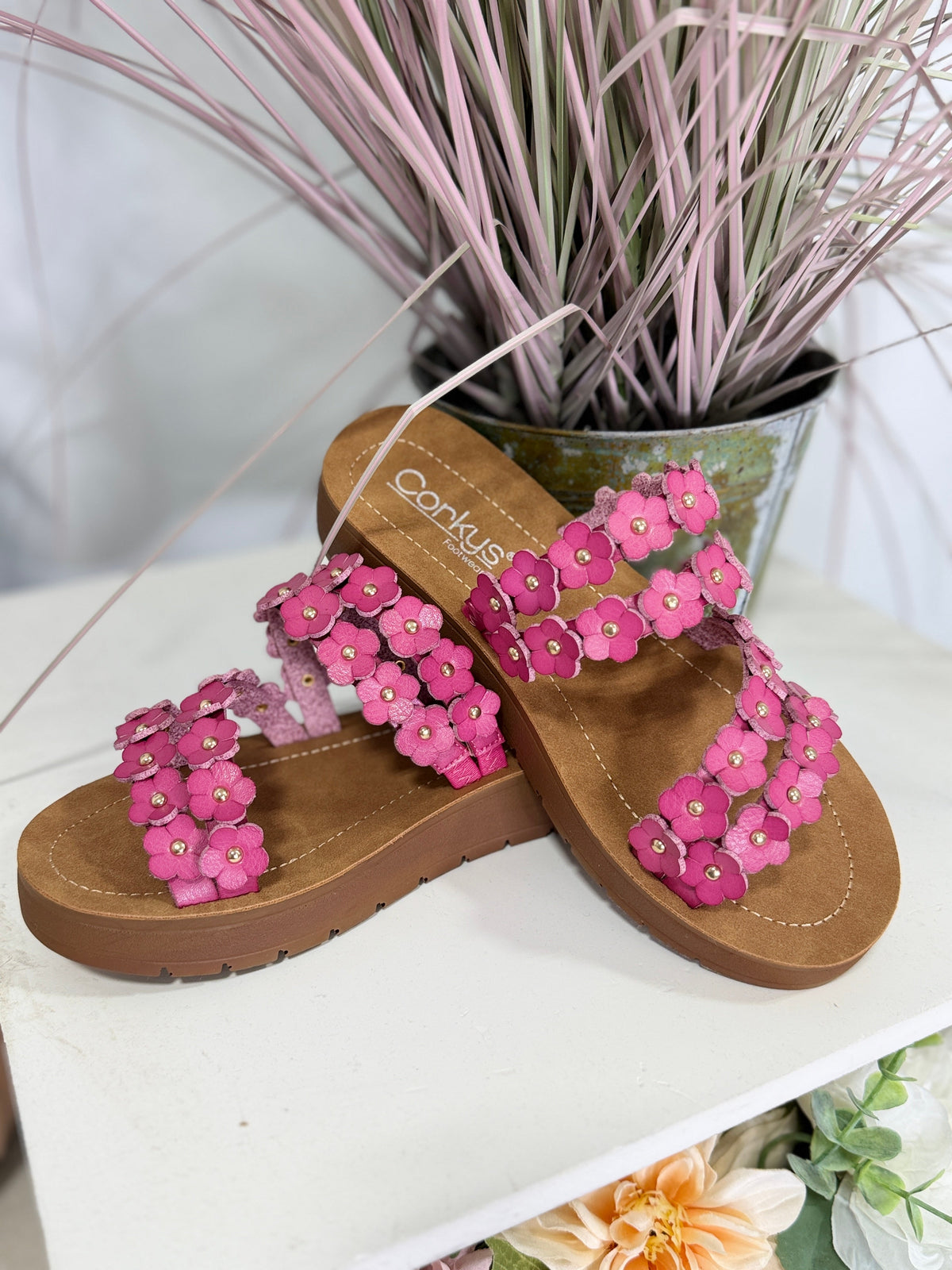 Corkys Garden Party Sandals In Pink