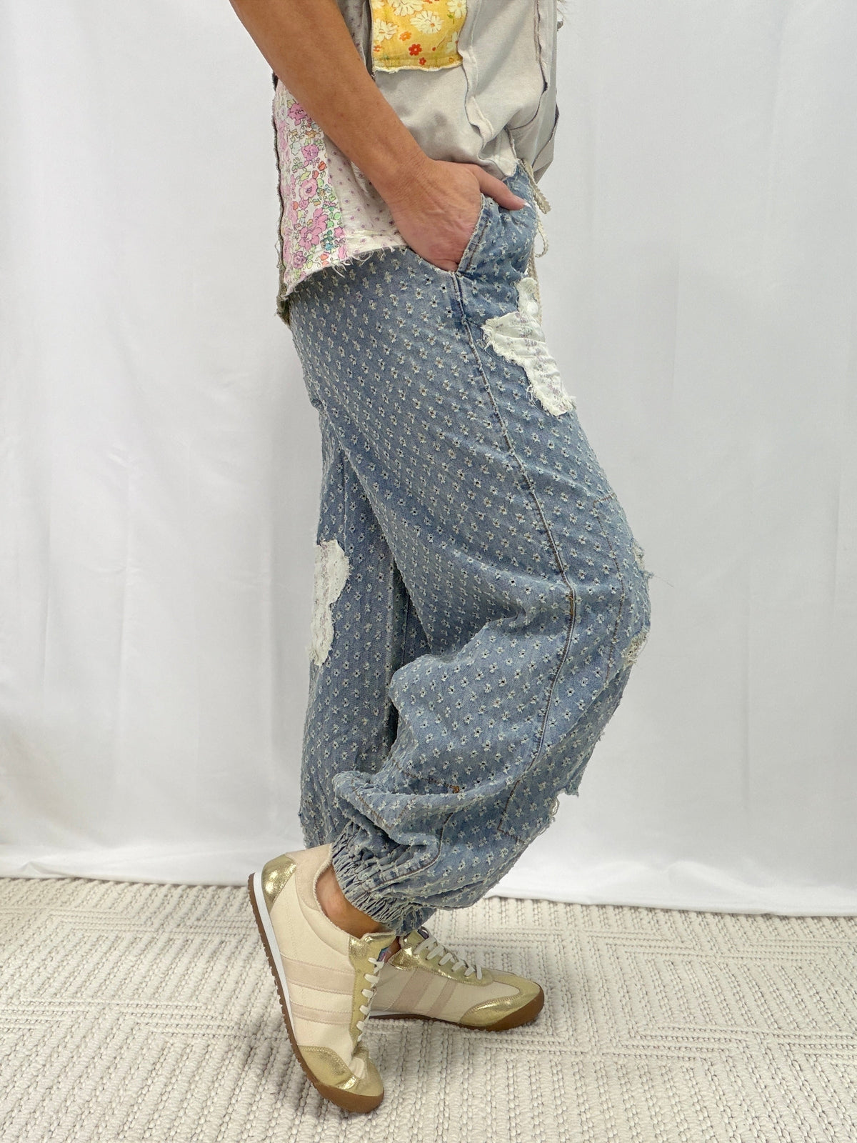 Boho Bloom Patchwork Lounge Pants in 2 Colors