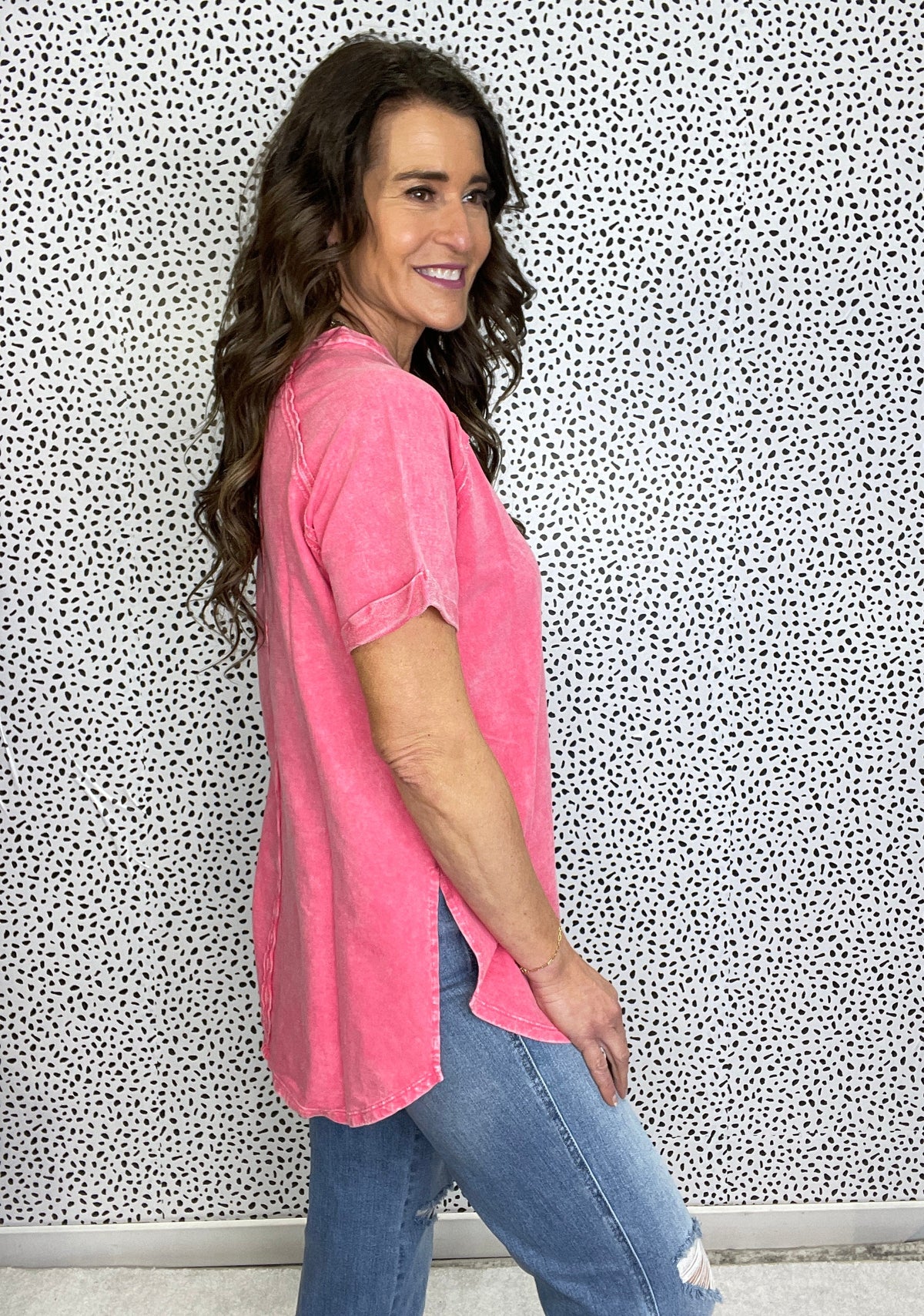 Perfectly Poised Mineral Wash Short Sleeve Top In 4 Colors *Final Sale*