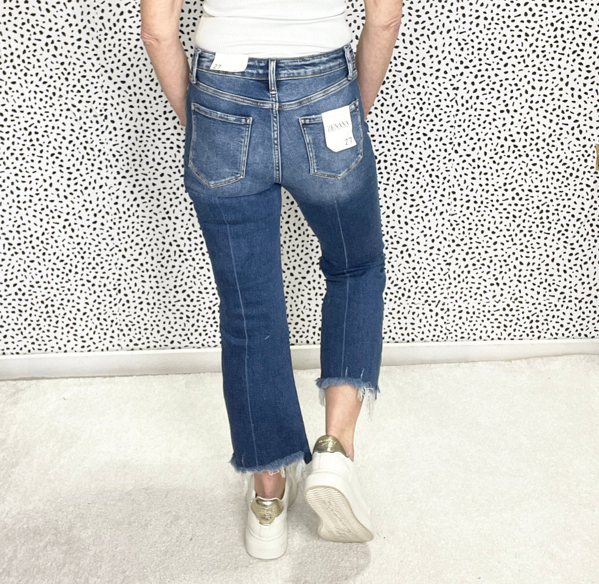 Straight Leg Zelda Straight Leg Raw Hem Jeans *Final Sale*