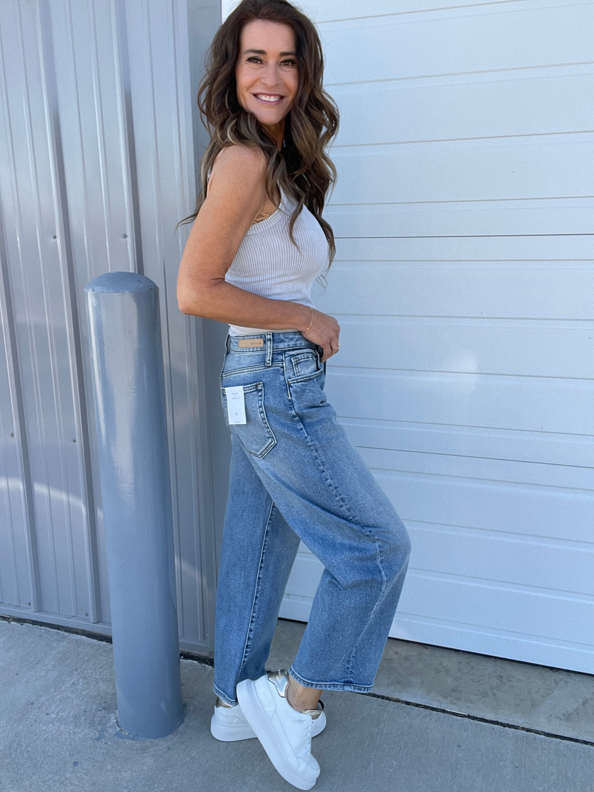 Kimmy Barrel Leg Jeans 3BR In 2 Colors