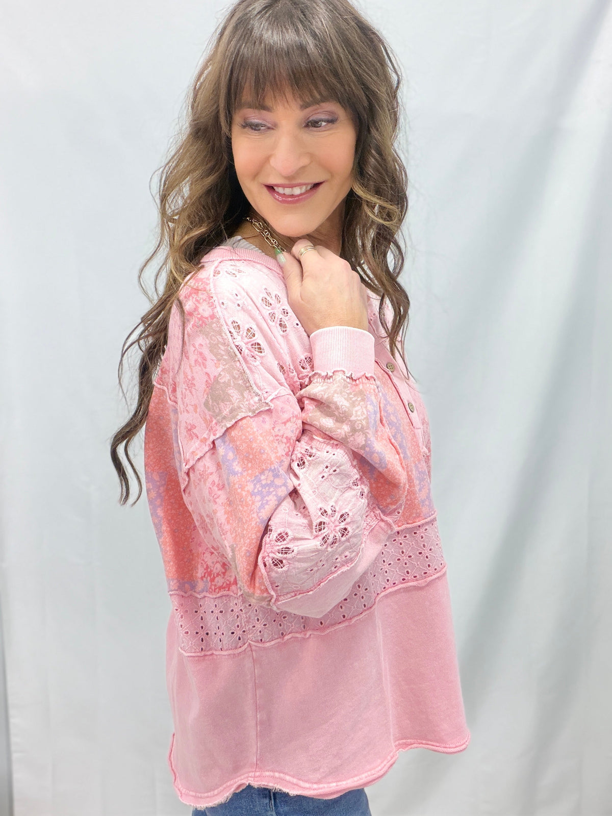 Wildflower Whisper Patch Top In 4 Colors