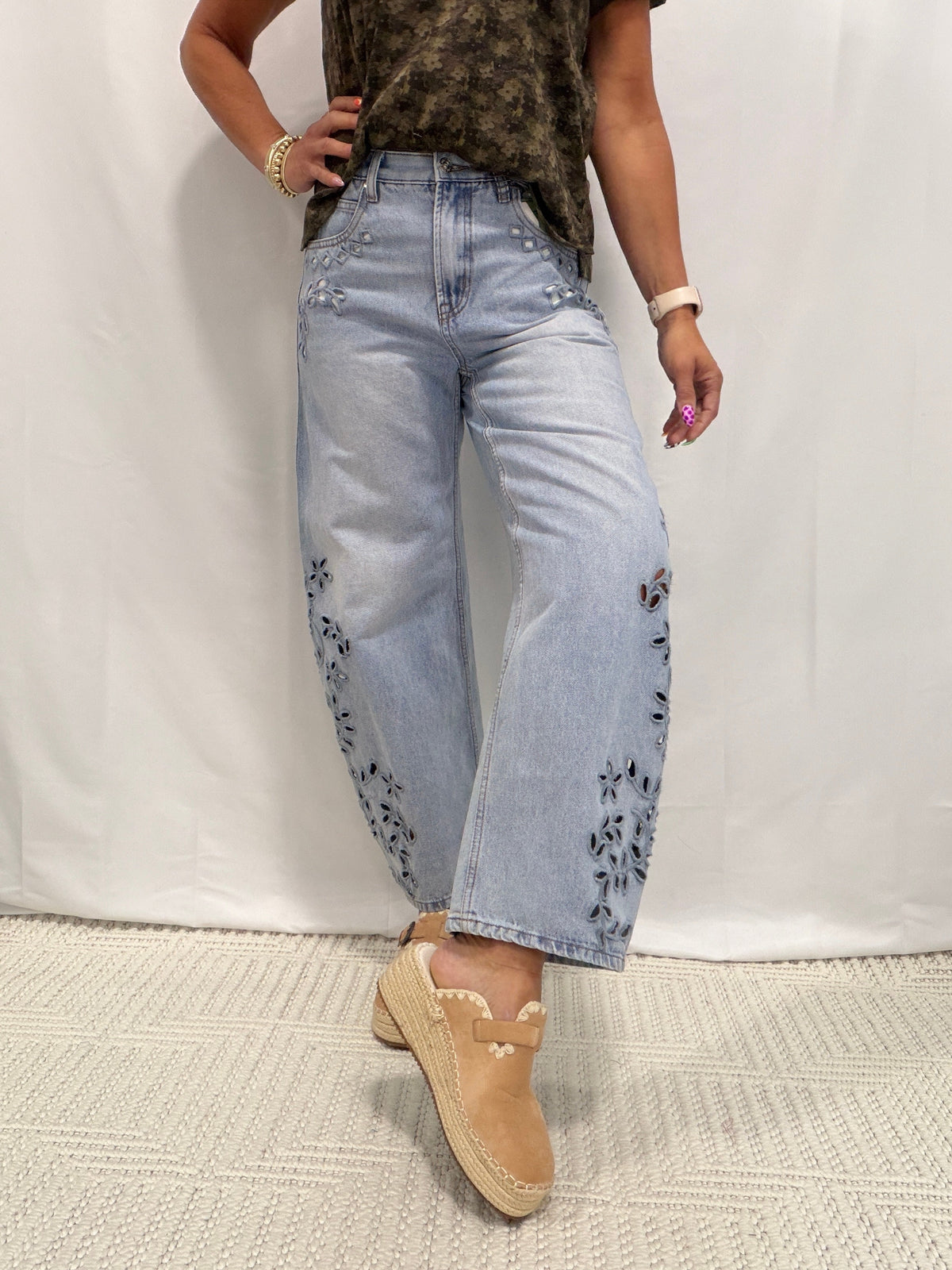 The Wildflower Barrel Jeans