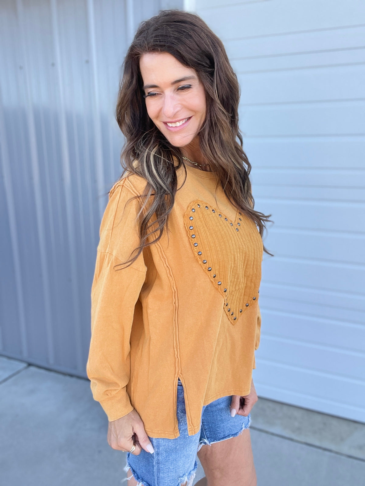 Heart's Desire Terry Pullover Top In 3 Colors: Camel, Ecru, Mauve, *Final Sale*