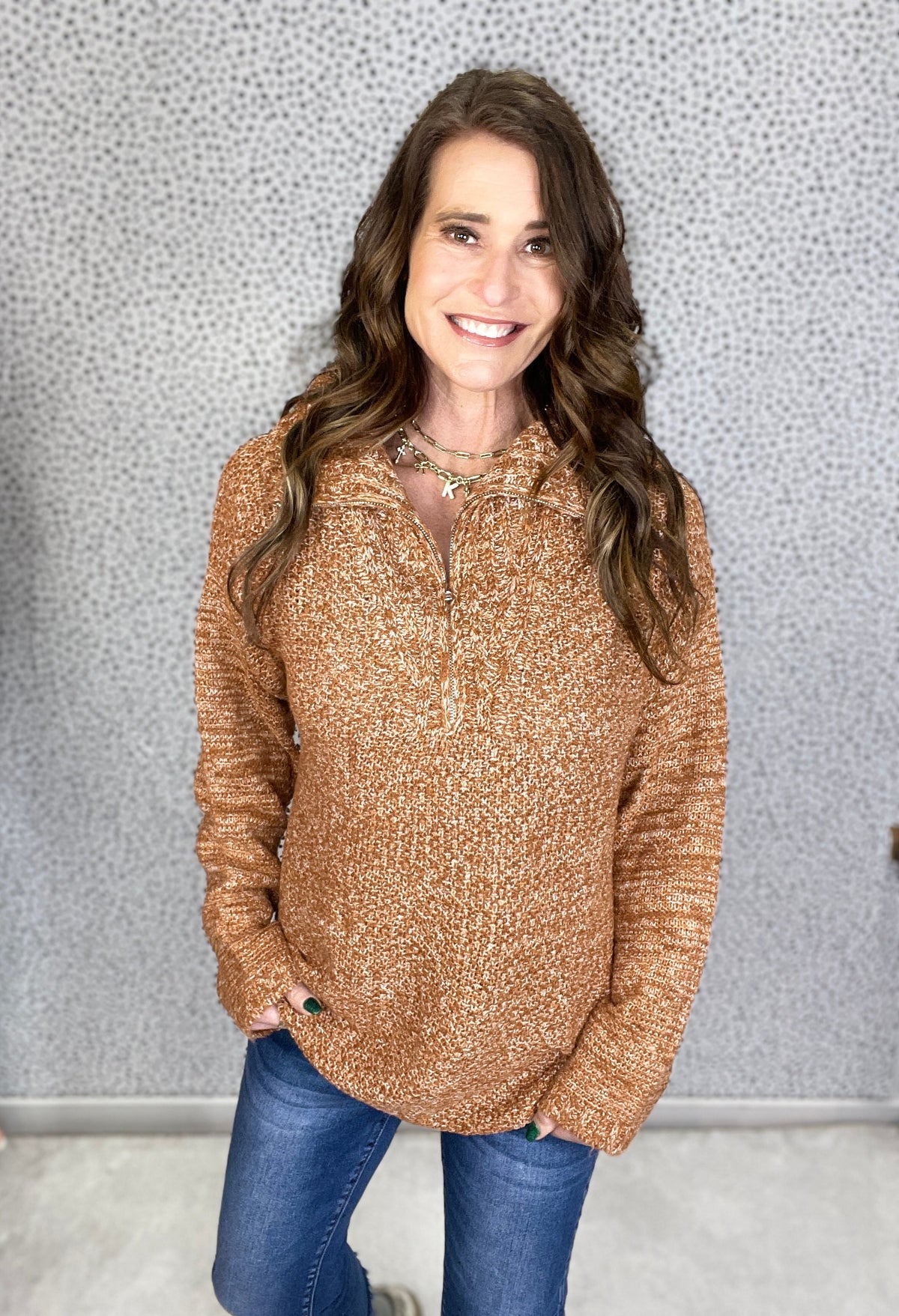 Forever Yours Half Zip Knit Sweater *Final Sale*