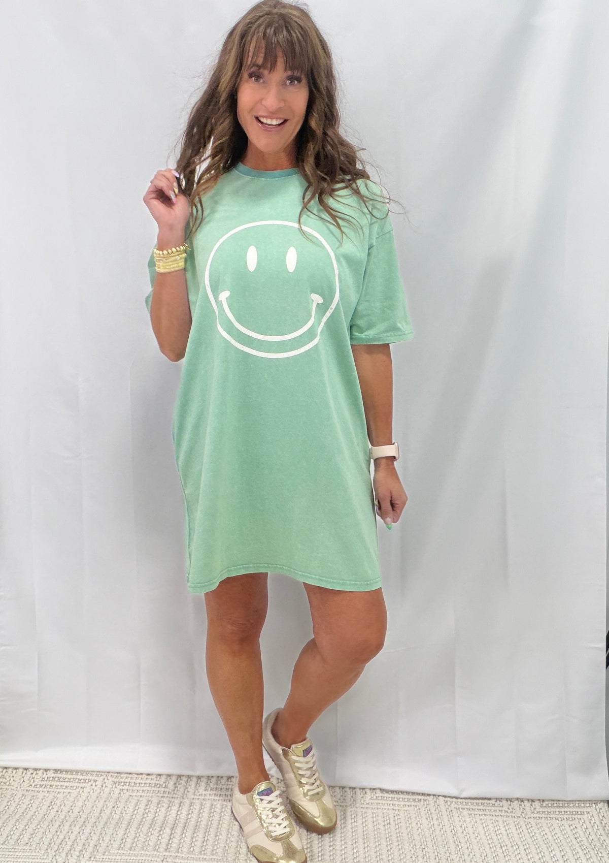 Good Vibes Mineral Washed Jersey Dress In 4 Colors