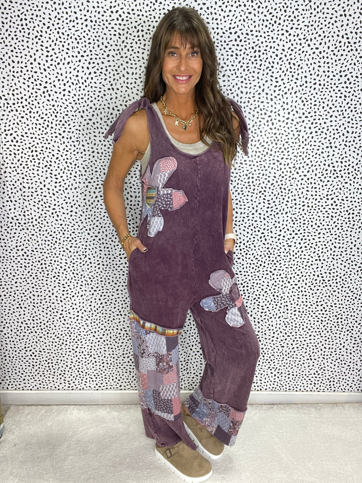 Groovy Days Daisy Patchwork Jumpsuit In 2 Colors *Final Sale*