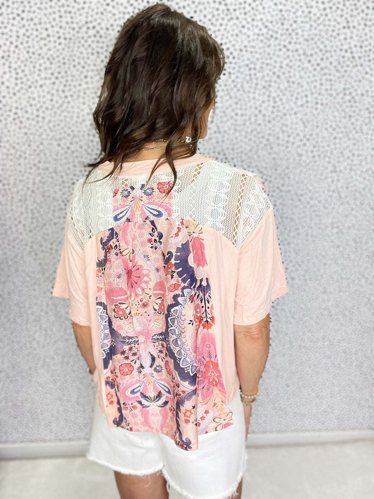 POL  Breezy Bloom Crochet Trim Top In 3 Colors