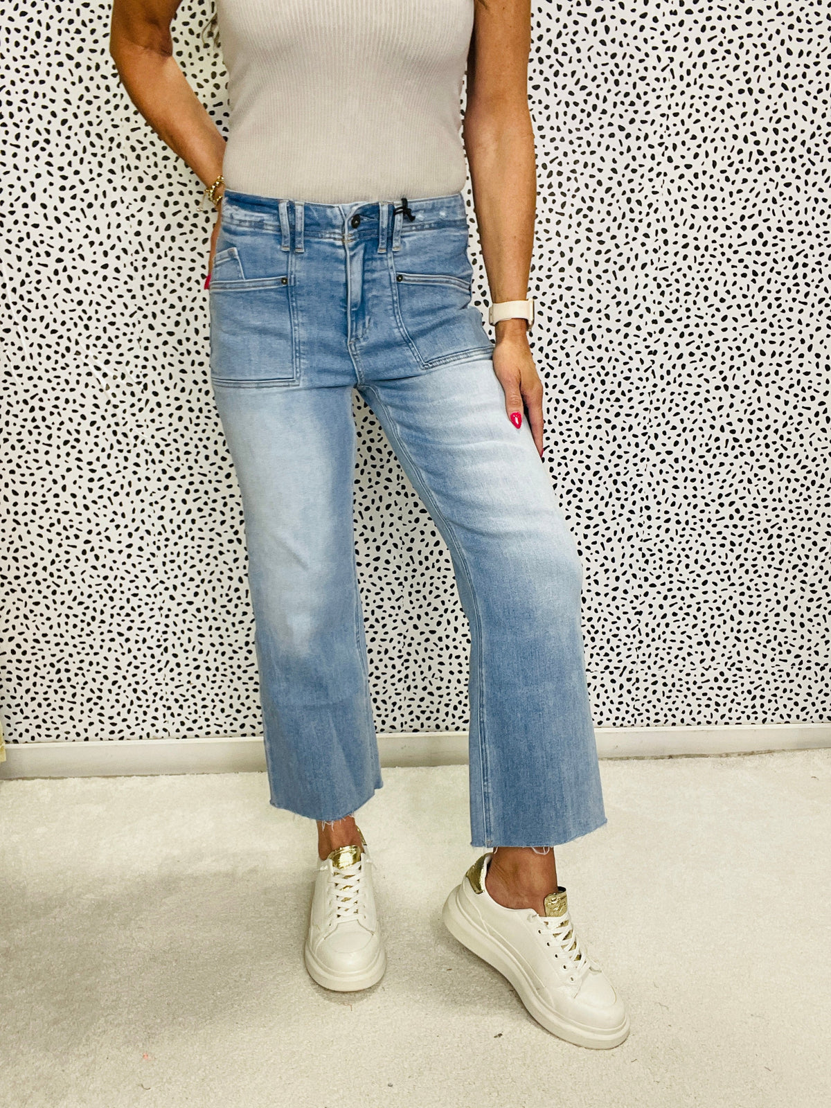 Mica Isabelle Super High Rise Wide Leg Jeans 219 In Blue