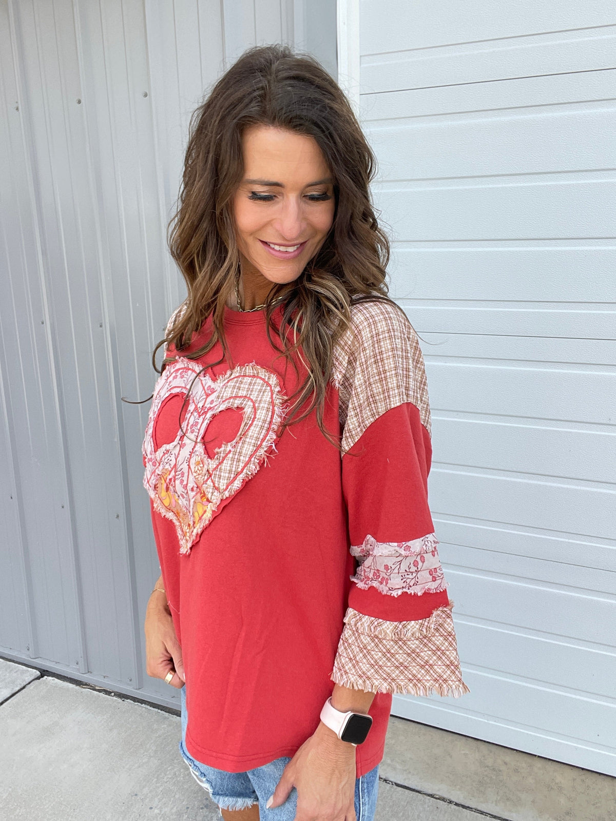 Heart To Heart Cotton Terry Pullover In 4 Colors: Camel, Sage, Crimson, Oatmeal *Final Sale*