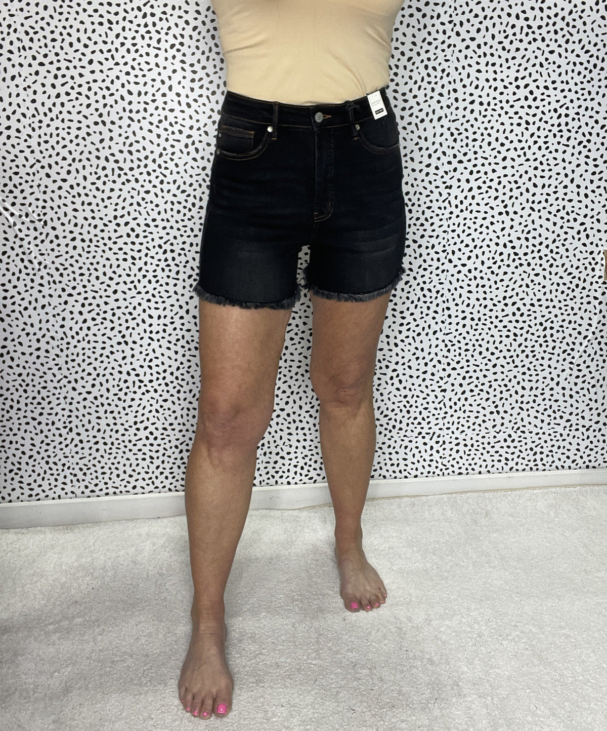 Judy Blue Gretta Tummy Control Black Denim Shorts 236 *Final Sale*