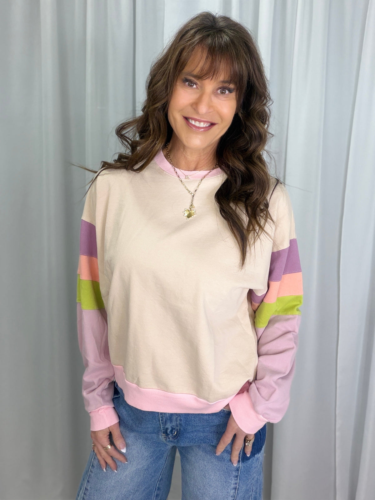 Colorburst Cozy Stripe Crew *Final Sale*