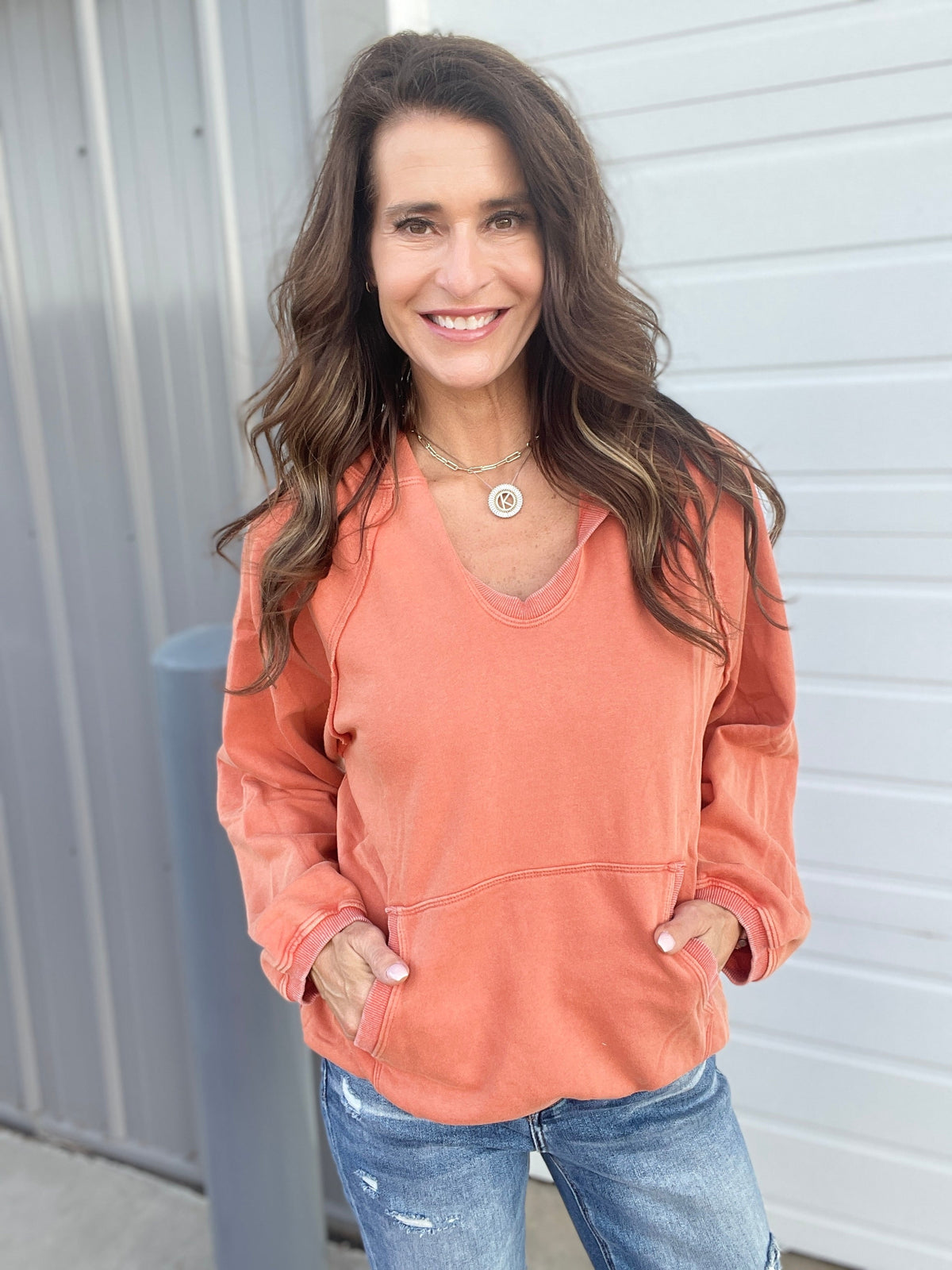 Always Yours Acid Washed Hoodie In 3 Colors: Olive, Plum, Pumpkin *Final Sale*