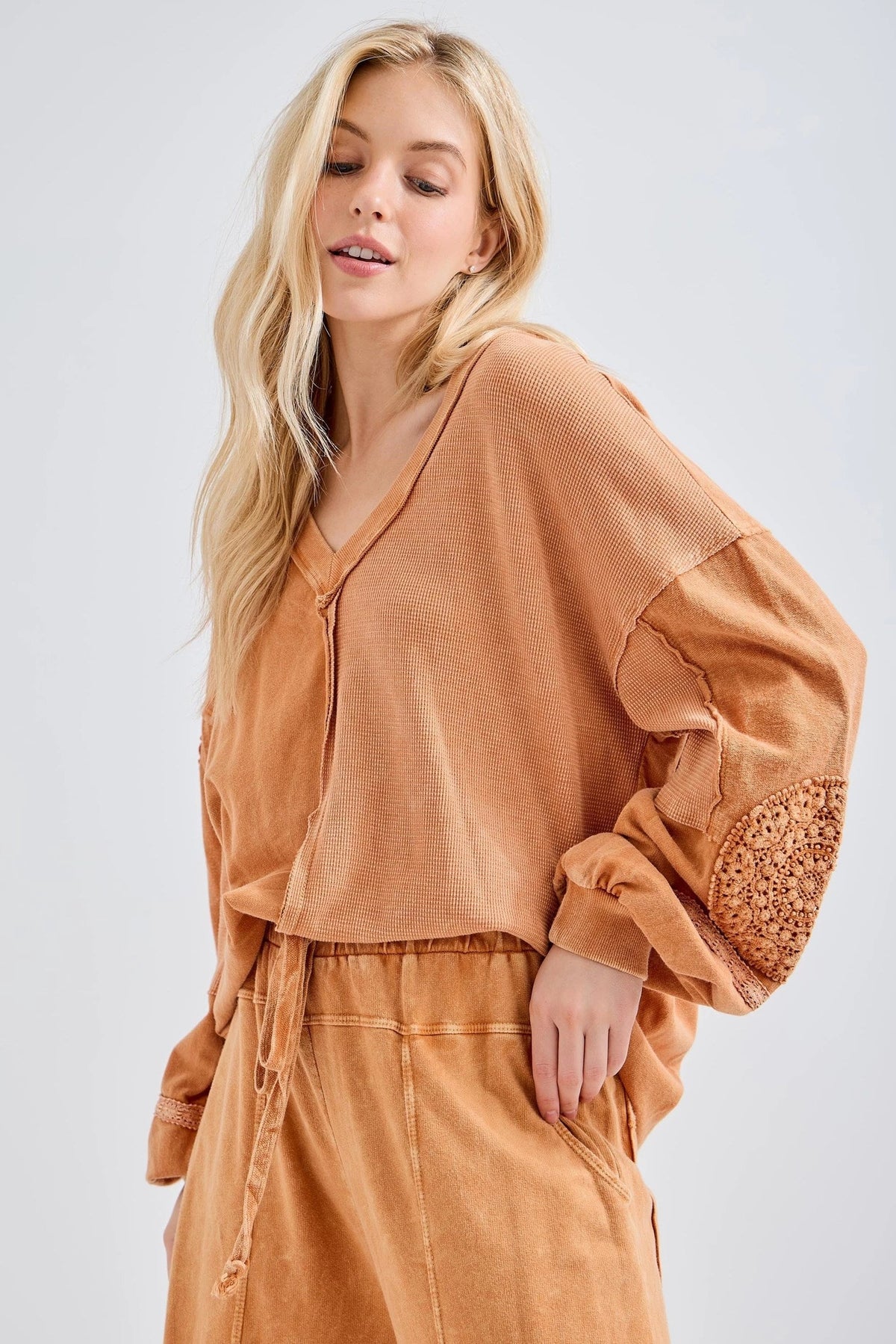 Desert Bloom Waffle Knit Top in 5 Colors