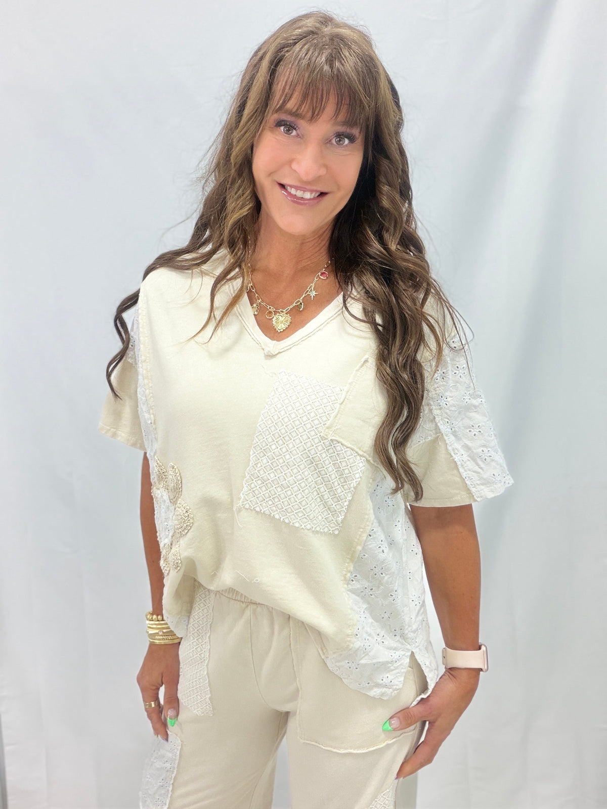 Beyond Your View Patchwork Blouse In 3 Colors